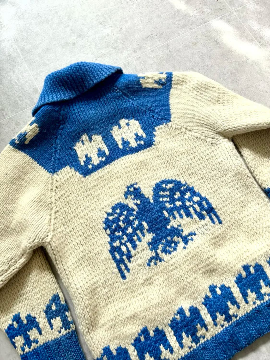 50's 빈티지 썬더버드 코위찬 울 가디건 100사이즈 상품이미지8