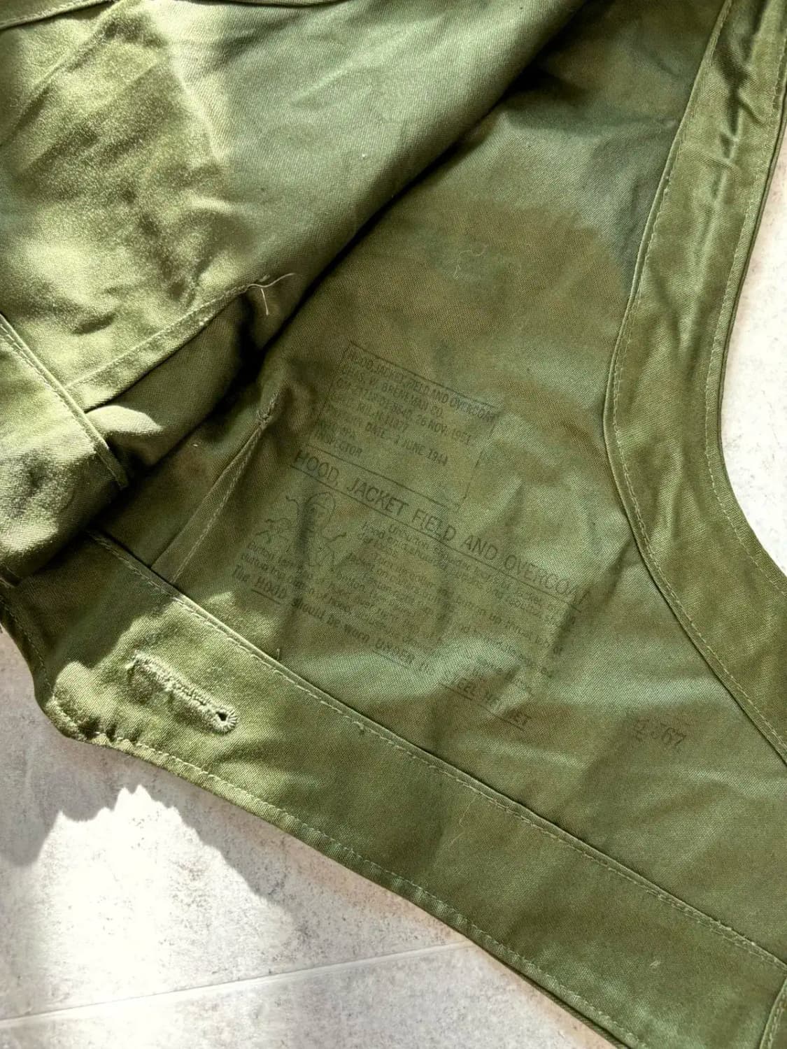 미군 M-43 필드자켓 후드 M/L 데드스탁 상품이미지3