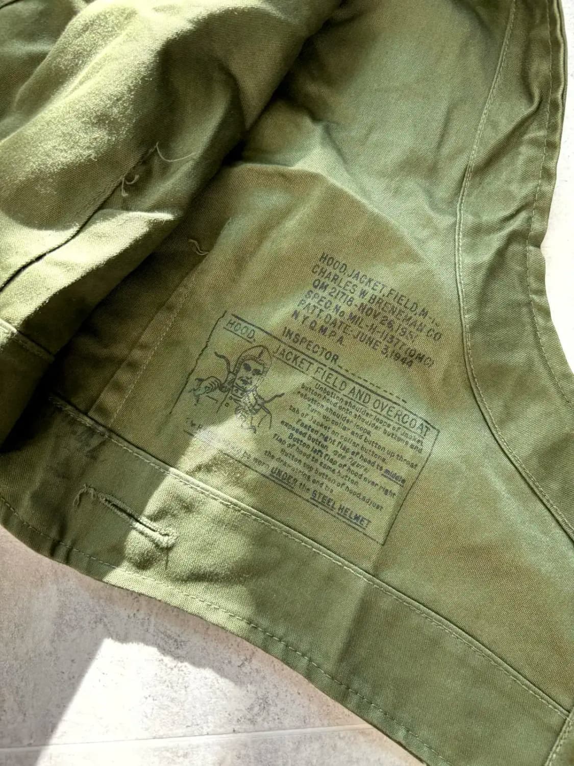 미군 M-43 필드자켓 후드 M/L 데드스탁 상품이미지8
