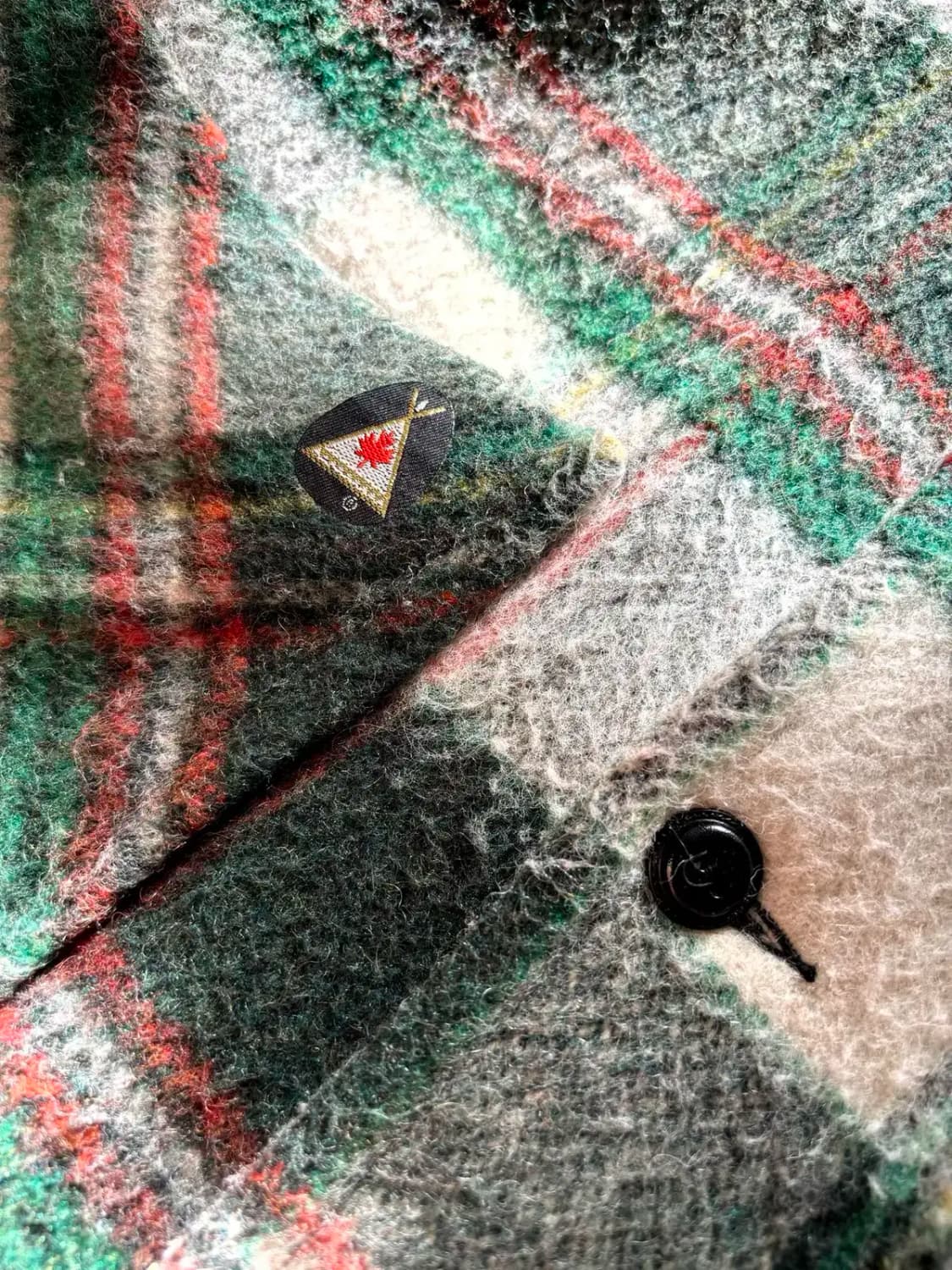 60's 빈티지 플레이드 체크 울 자켓 100사이즈 상품이미지5