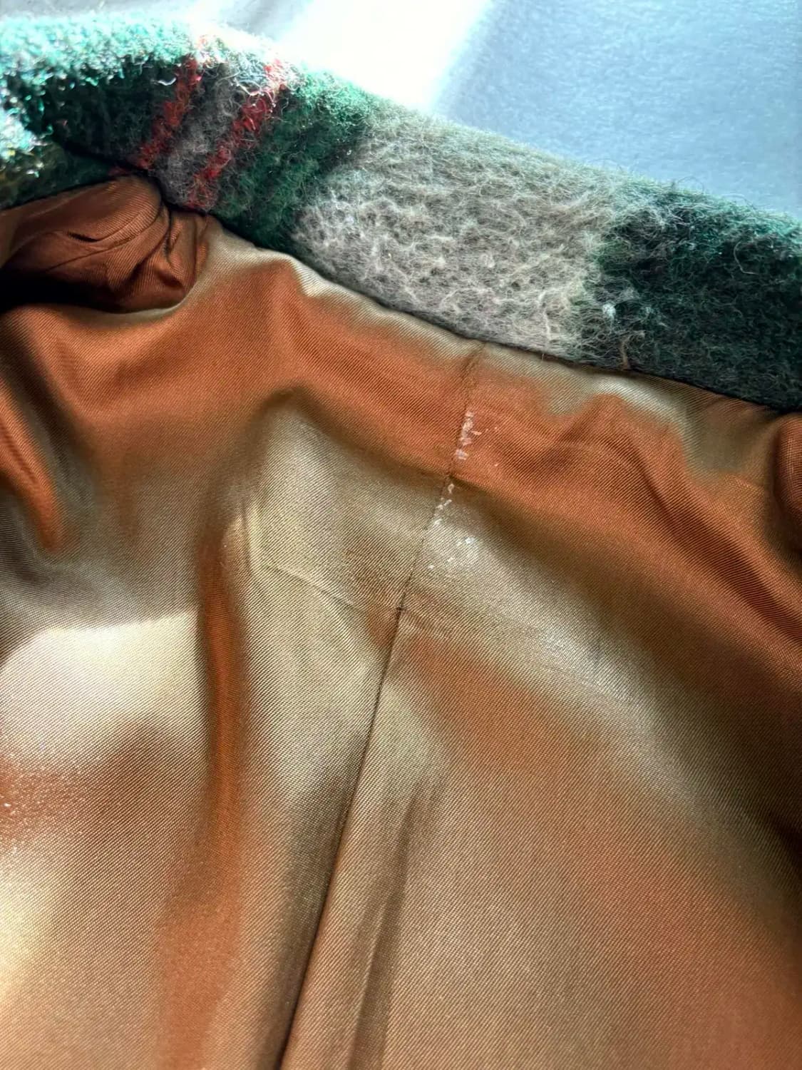 60's 빈티지 플레이드 체크 울 자켓 100사이즈 상품이미지9