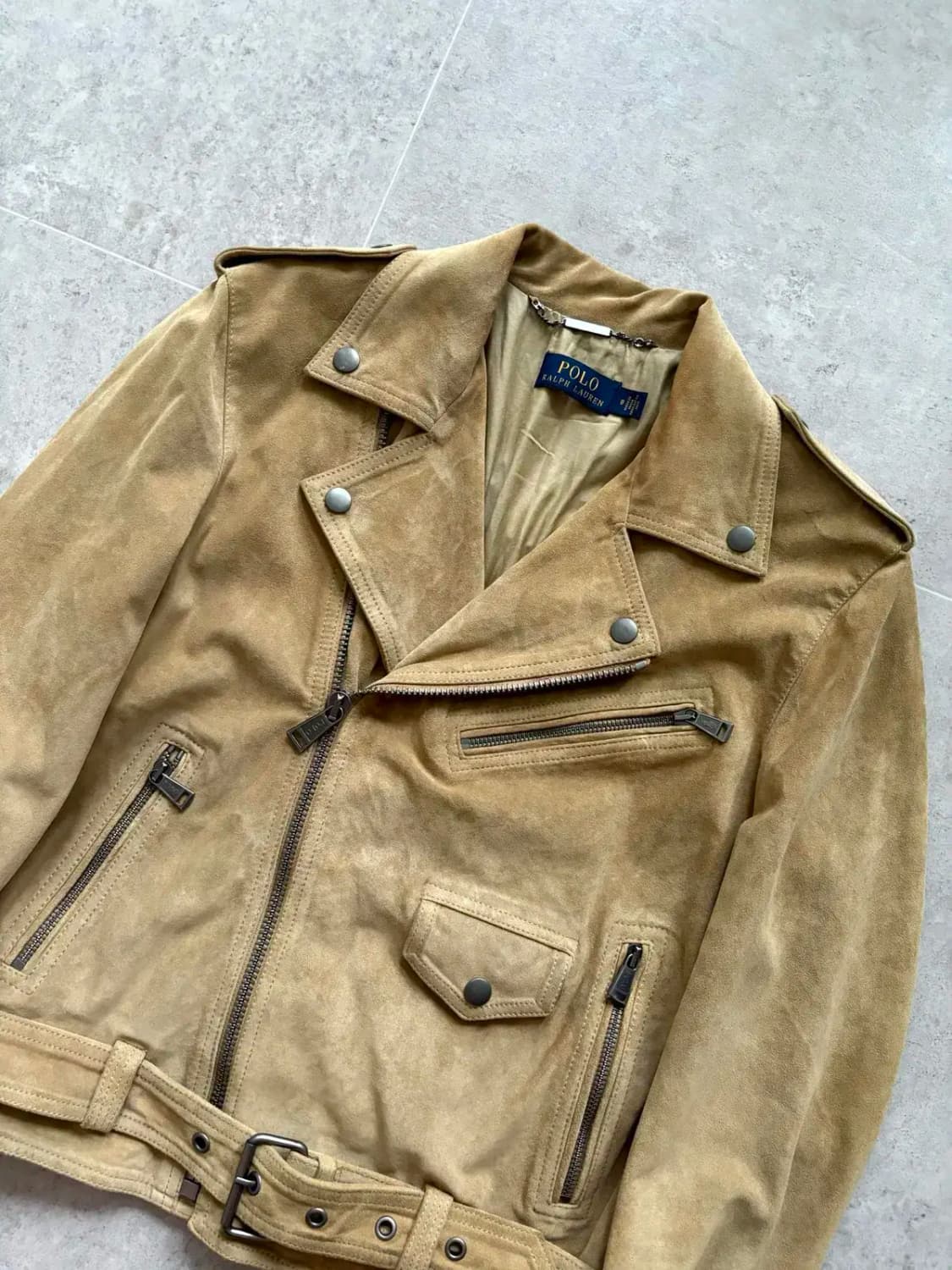 폴로 랄프로렌 여성 스웨이드 라이더 자켓 8사이즈 상품이미지2