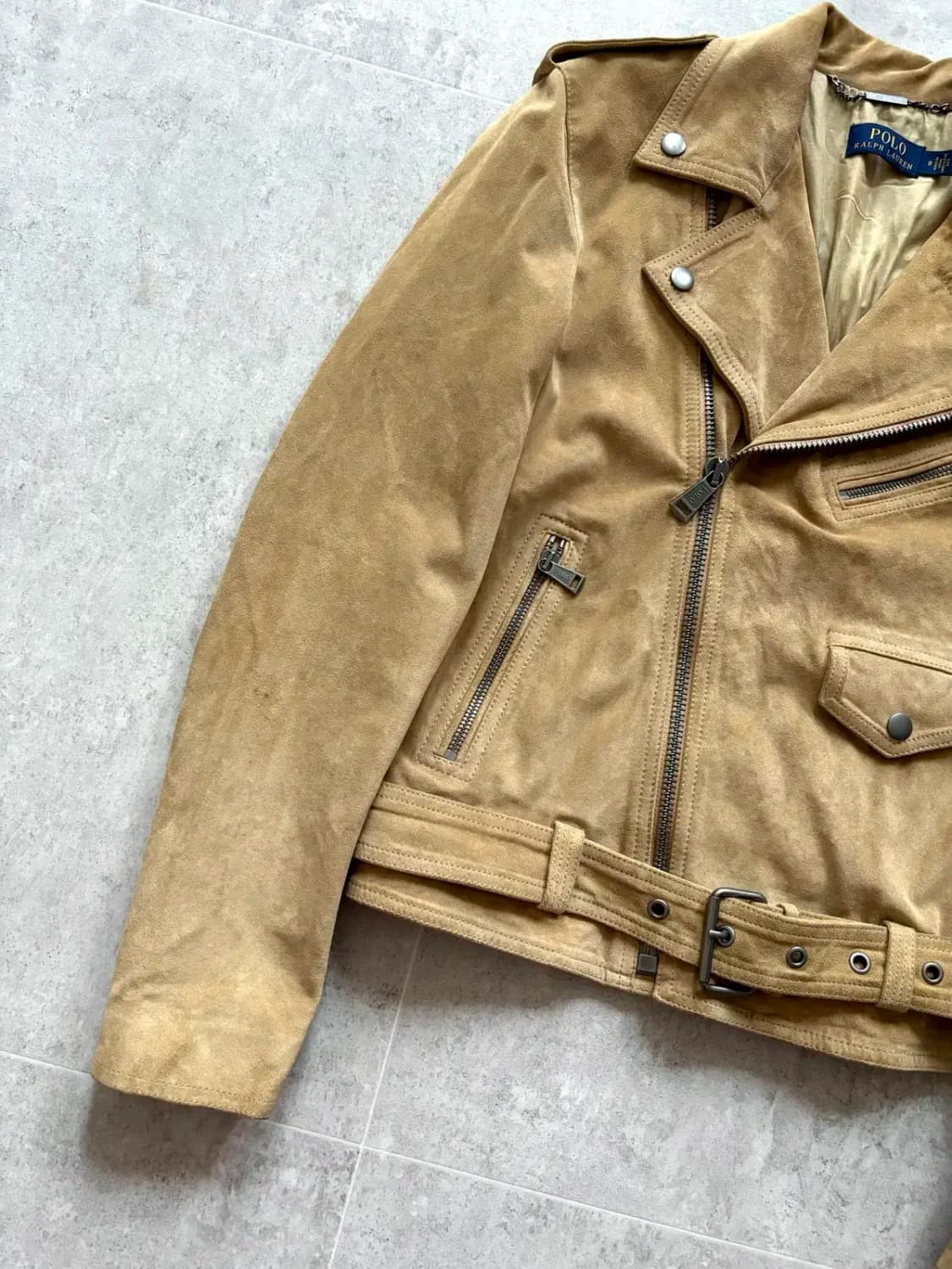 폴로 랄프로렌 여성 스웨이드 라이더 자켓 8사이즈 상품이미지4