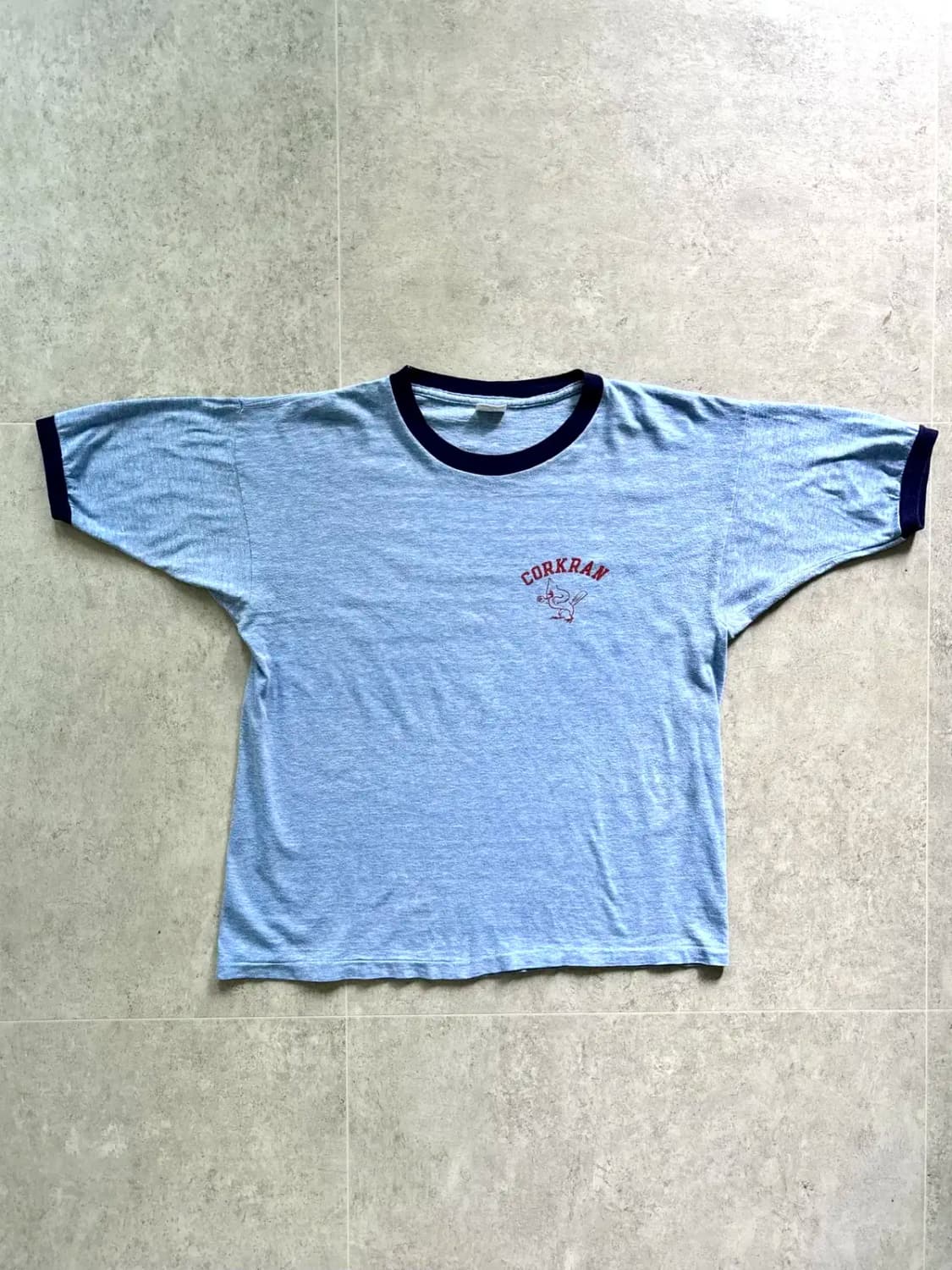 80's 챔피온 프린팅 링거 티셔츠 95~100 상품이미지1