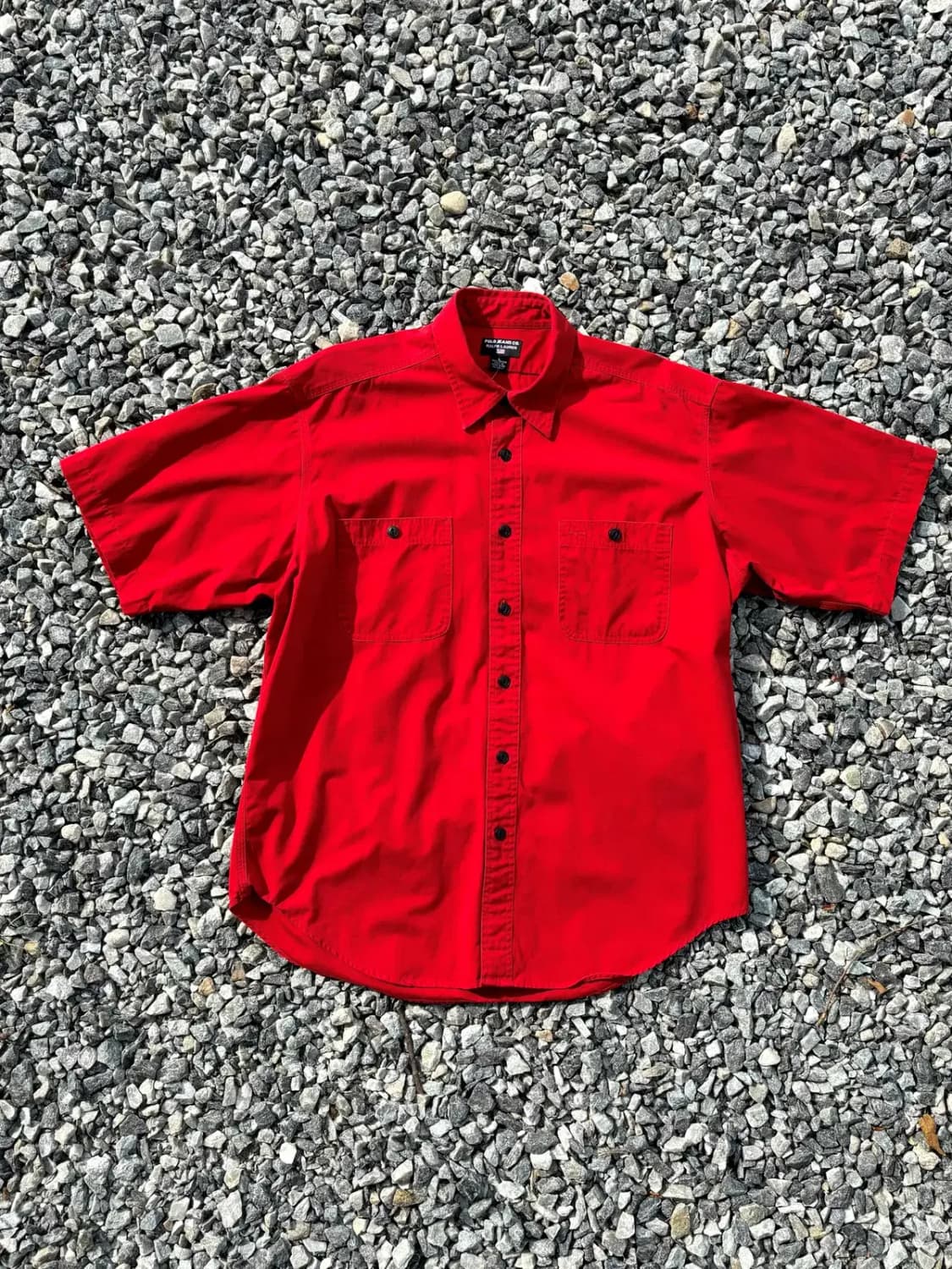 90's 폴로 진스 숏 슬리브 워크셔츠 L 상품이미지2