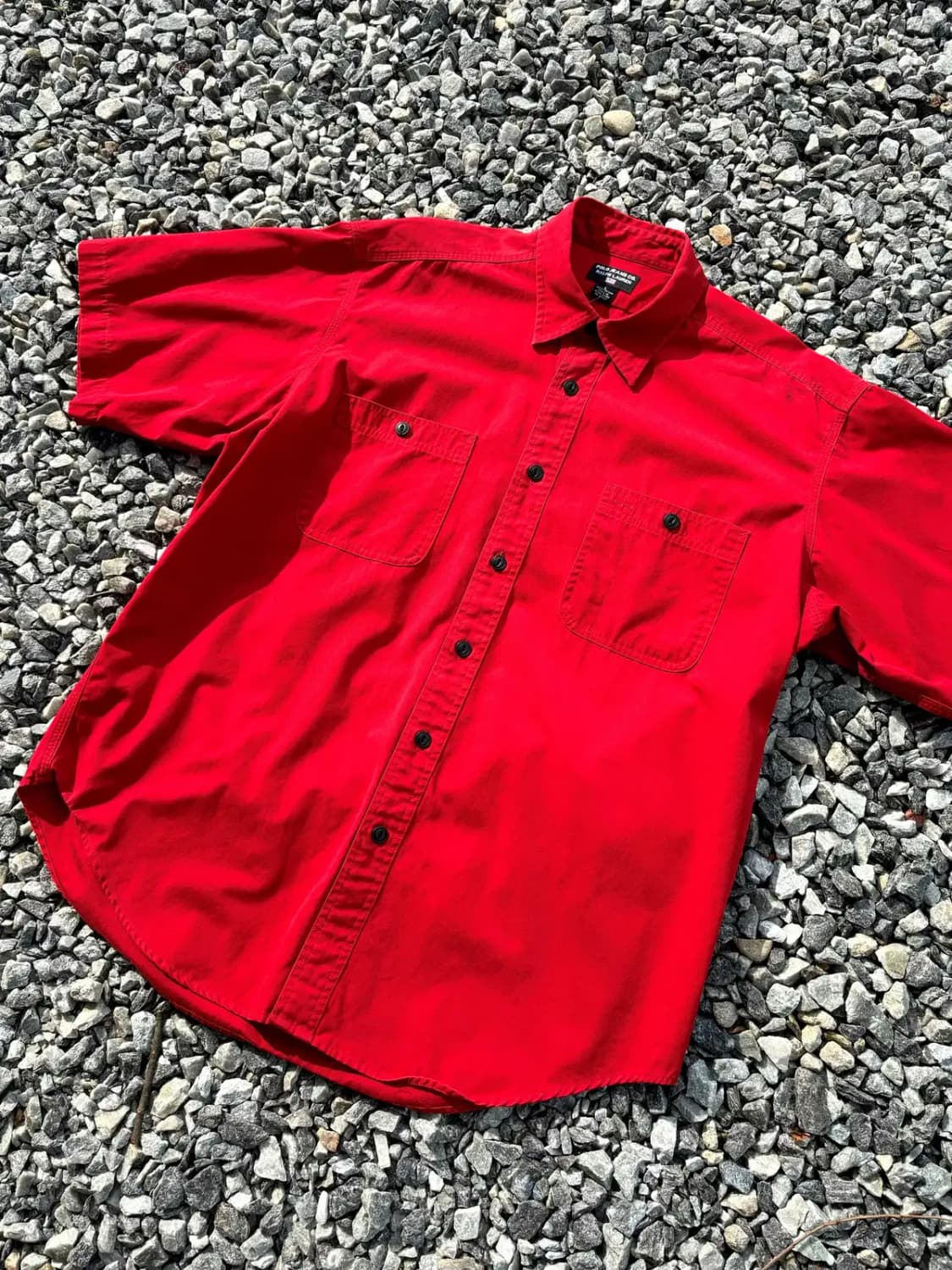 90's 폴로 진스 숏 슬리브 워크셔츠 L 상품이미지4