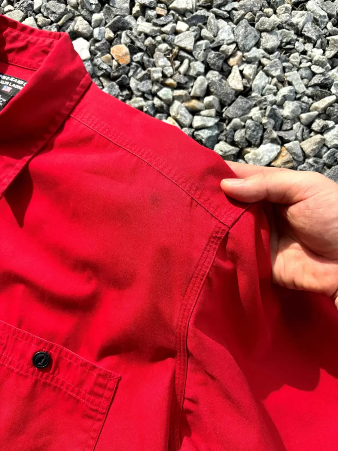 90's 폴로 진스 숏 슬리브 워크셔츠 L 상품이미지5