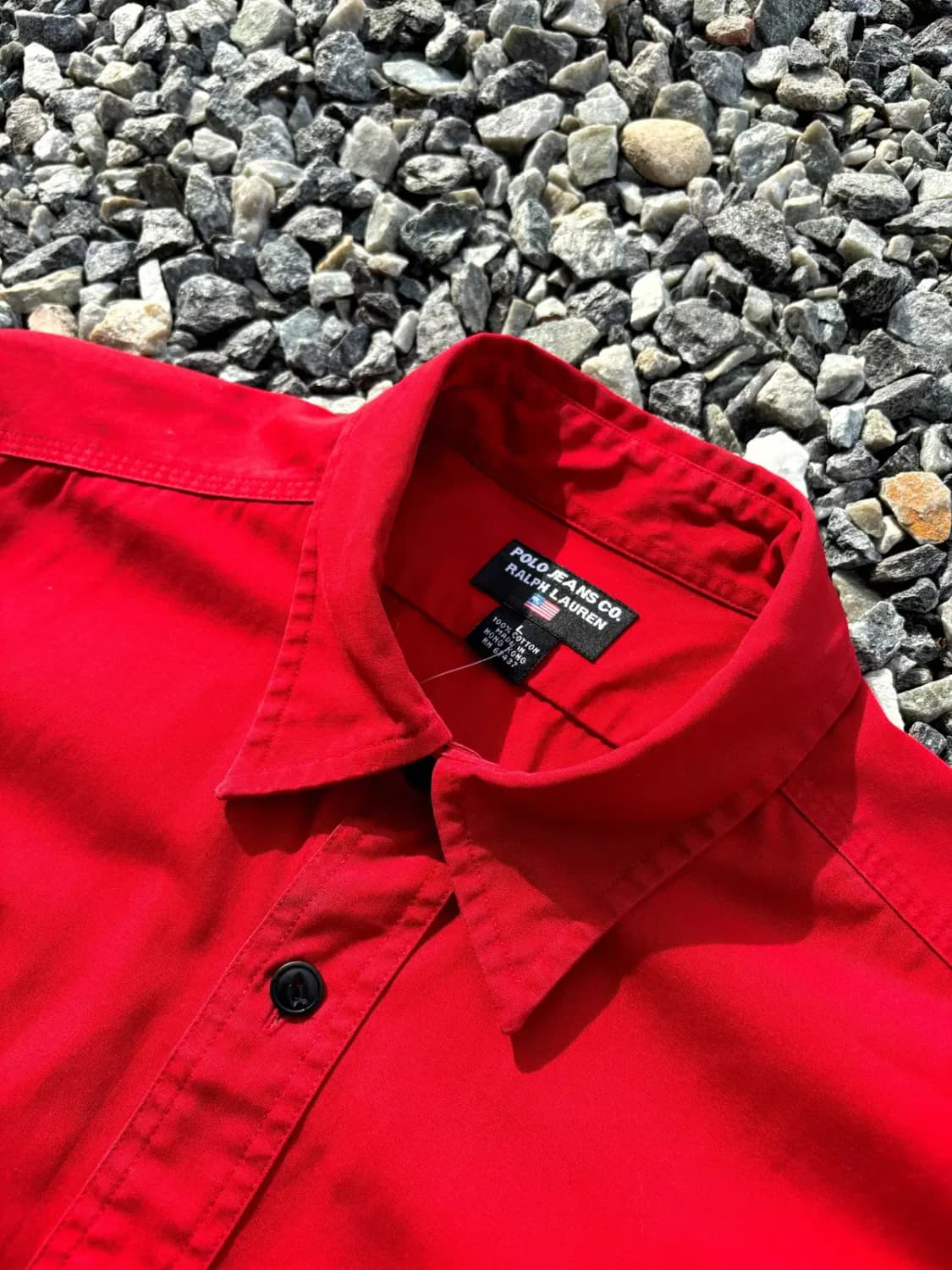 90's 폴로 진스 숏 슬리브 워크셔츠 L 상품이미지7