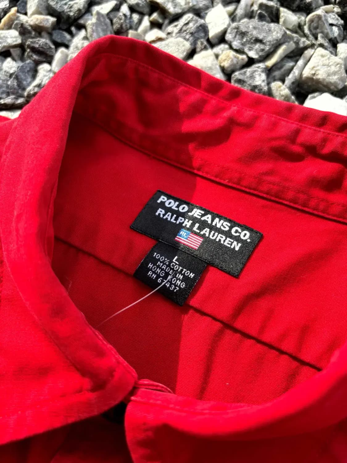 90's 폴로 진스 숏 슬리브 워크셔츠 L 상품이미지8