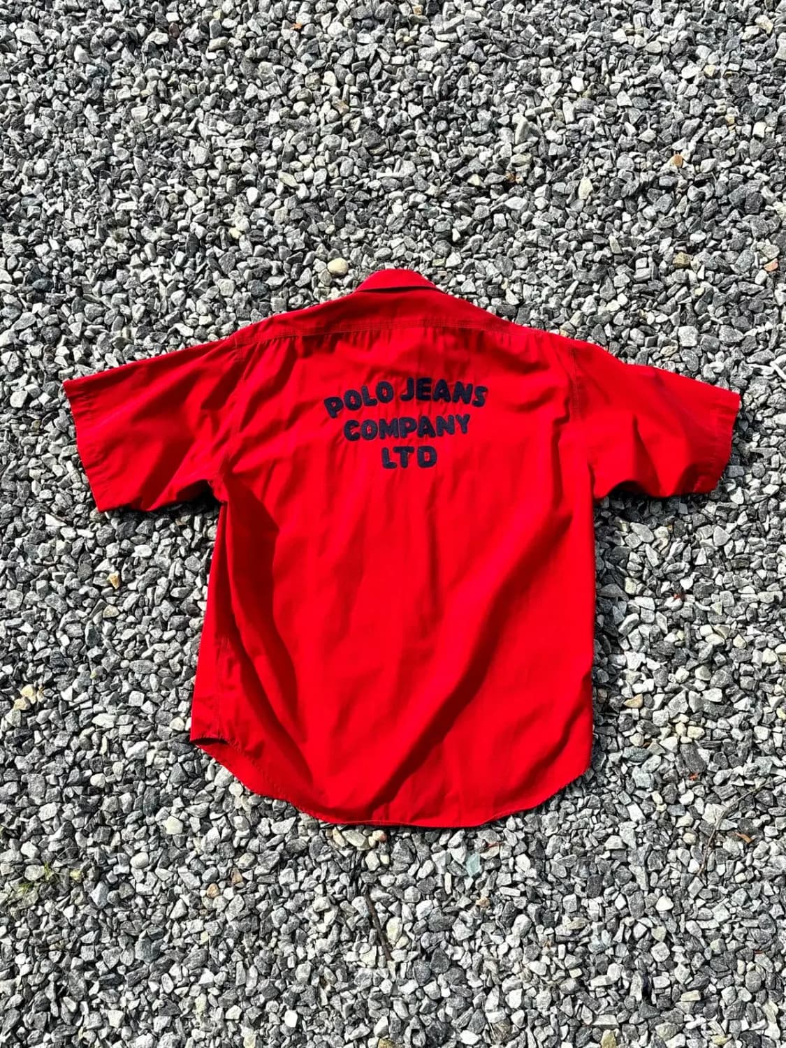 90's 폴로 진스 숏 슬리브 워크셔츠 L 상품이미지9