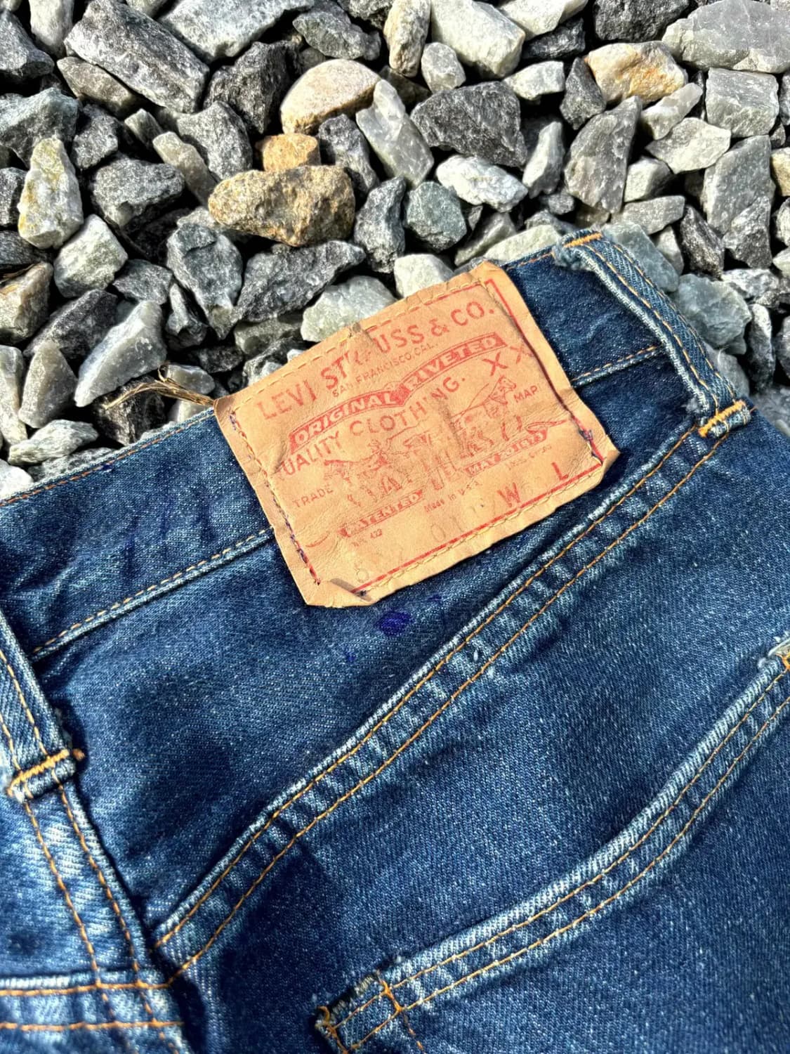 70's 리바이스 502 Big E 셀비지 데님 26사이즈 66전기 상품이미지10