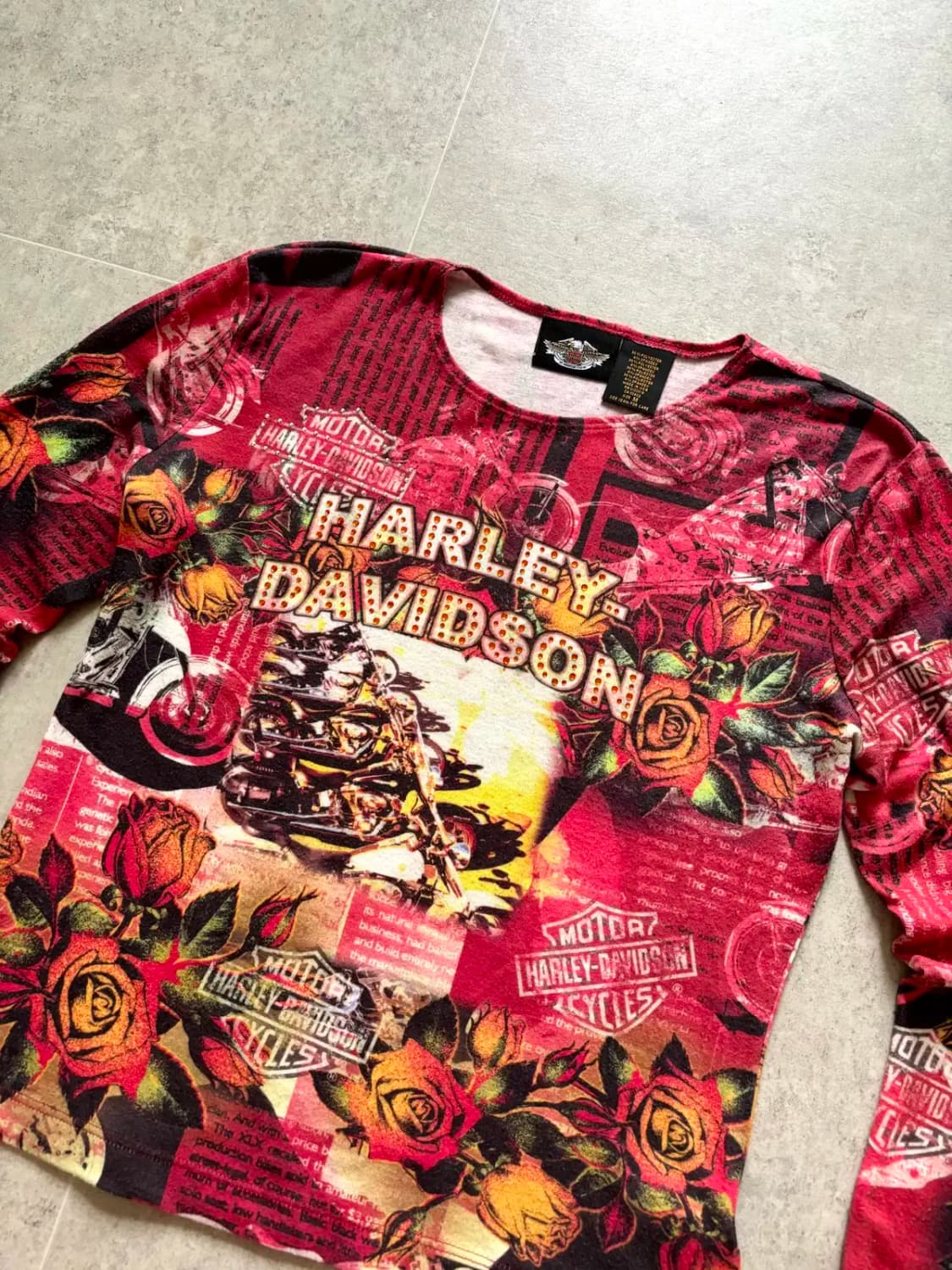 할리 데이비슨 All-Over 프린팅 티셔츠 55 1/2~ 66 상품이미지2
