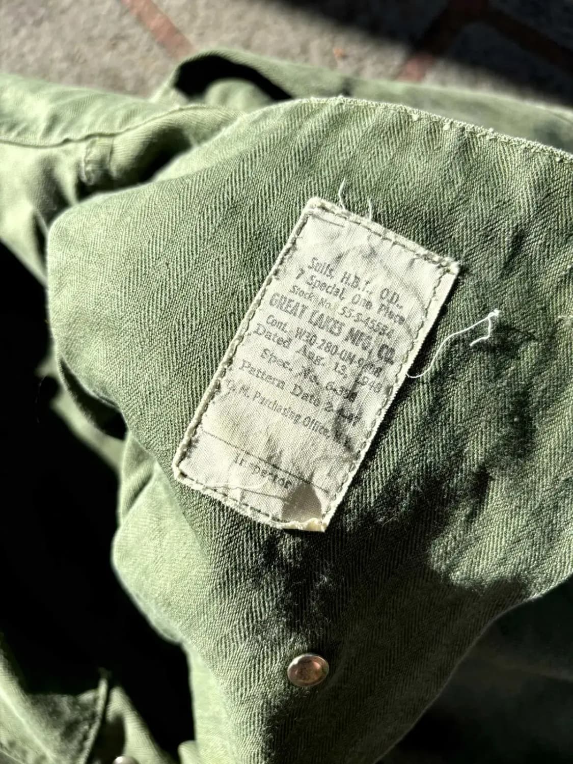 40's 미군 HBT 커버올 ~32 상품이미지7