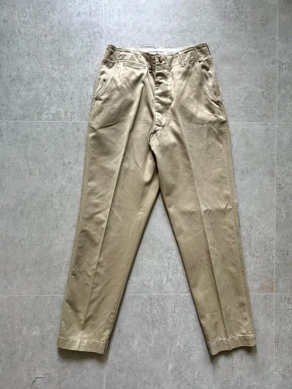 40's WW2 미군 카키 오피서 치노 팬츠 29사이즈 상품이미지1