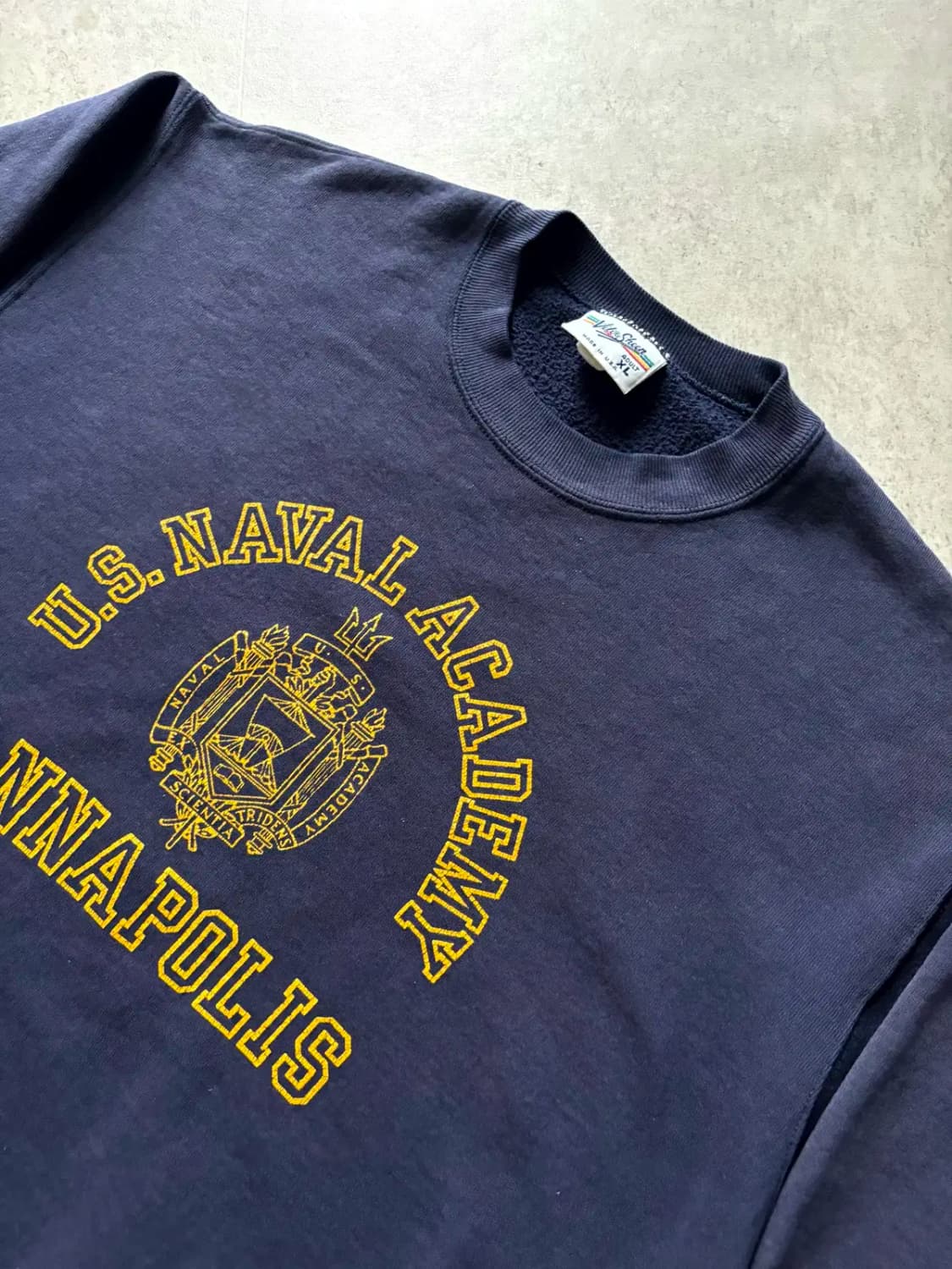 90's 미 해군 사관학교 'ANNAPOLIS' 스웻셔츠 XL(~105) 상품이미지6