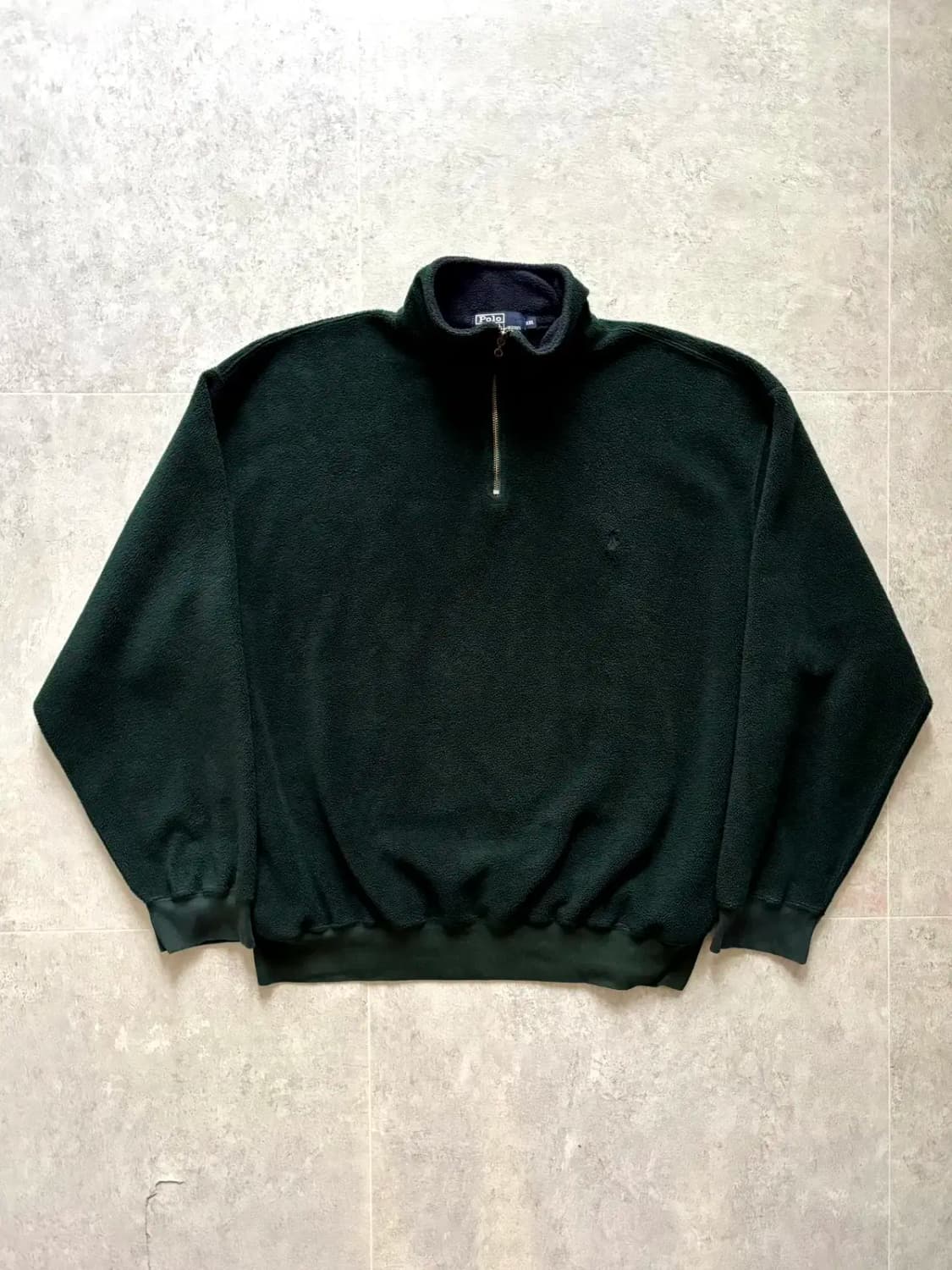 90's 폴로 랄프로렌 1/4 Zip 풀오버 플리스 2XL 상품이미지1