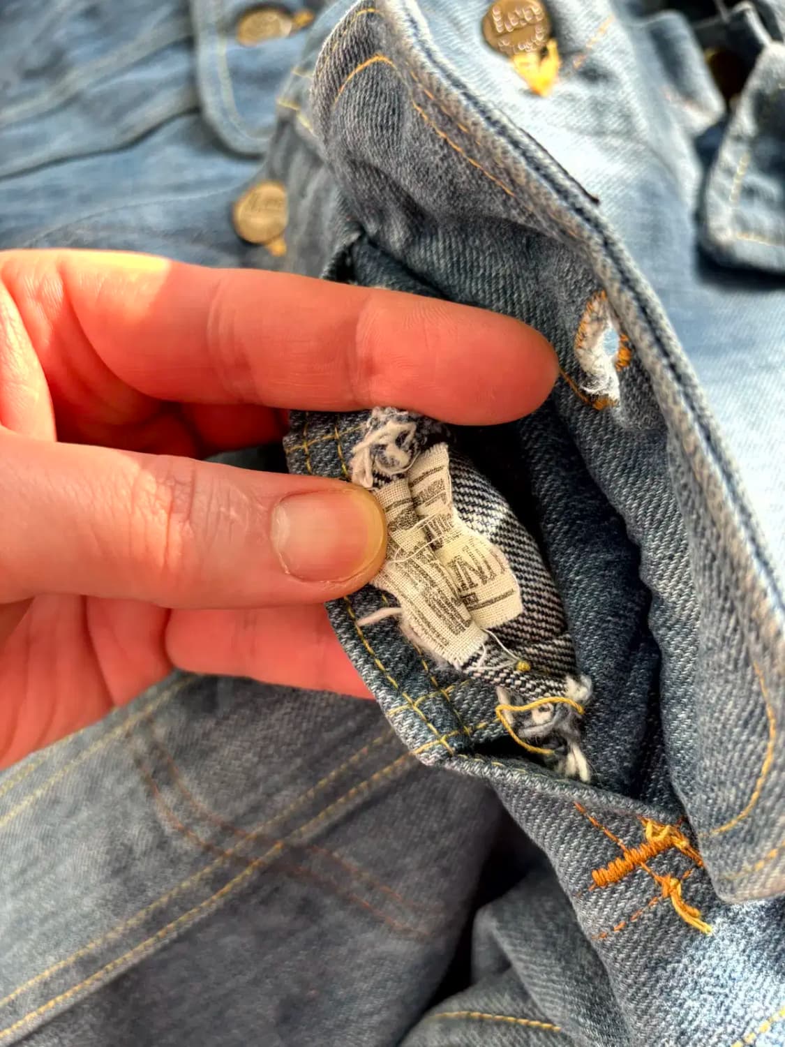 70's Lee 101J 데님 트러커 자켓 100~105 상품이미지4