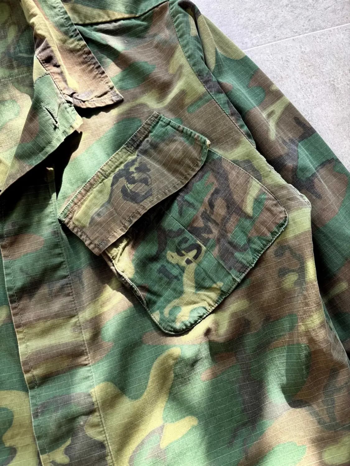 60's USMC ERDL 카모 퍼티그 자켓 100 상품이미지3
