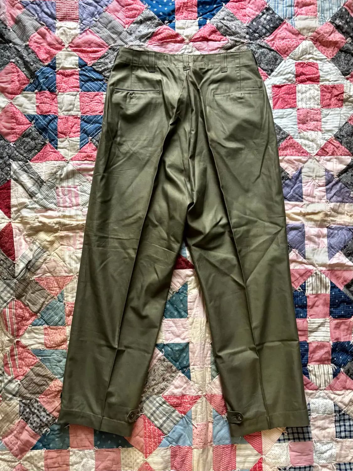 40's WW2 미군 M-43 OD 7 필드 팬츠 34-36" 데드스탁 상품이미지10