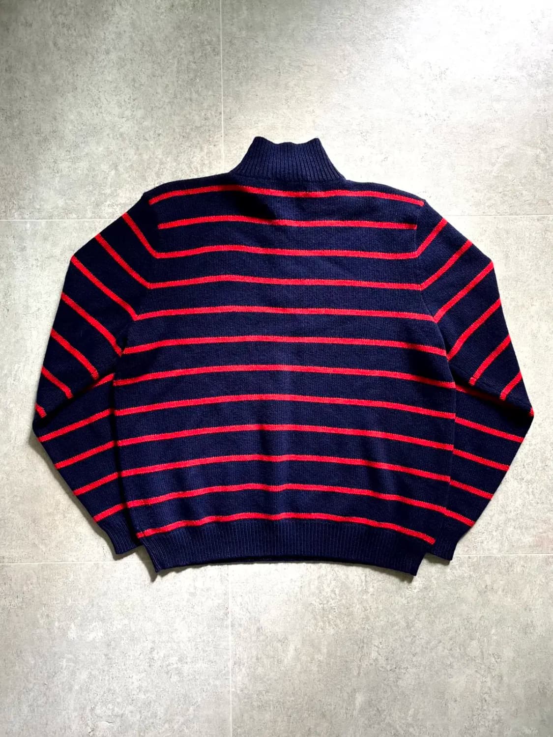 폴로 랄프로렌 1/4 Zip 풀오버 울 스웨터 XL 상품이미지8