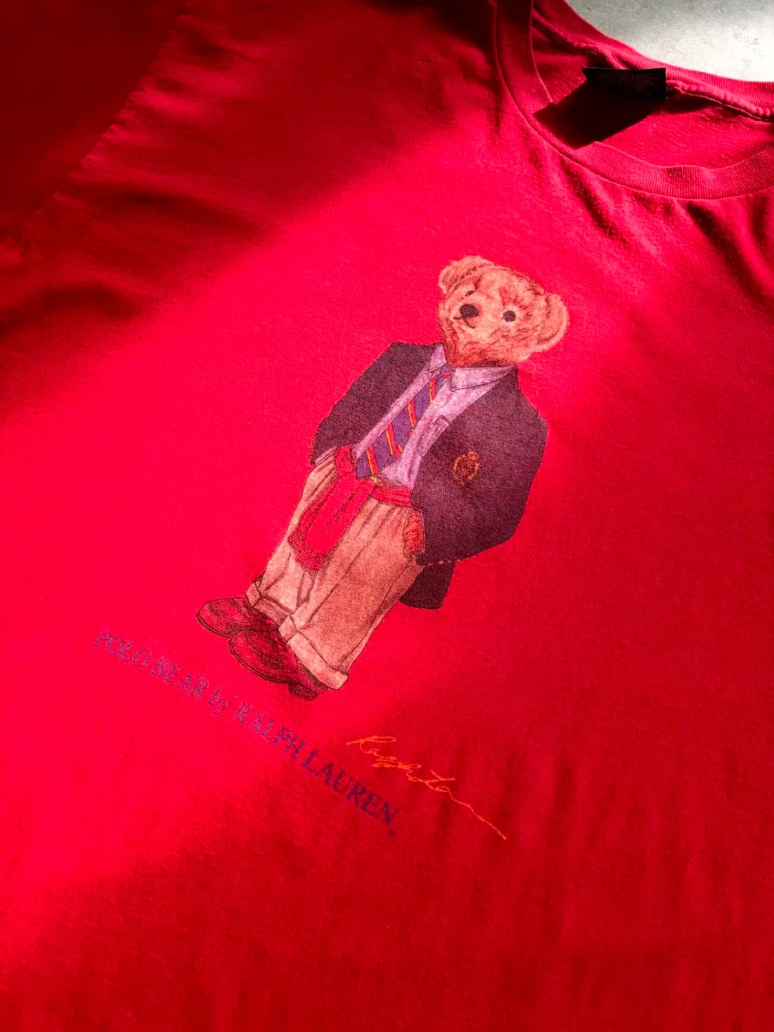90's 폴로 랄프로렌 POLO BEAR 티셔츠 XL USA MADE 상품이미지3