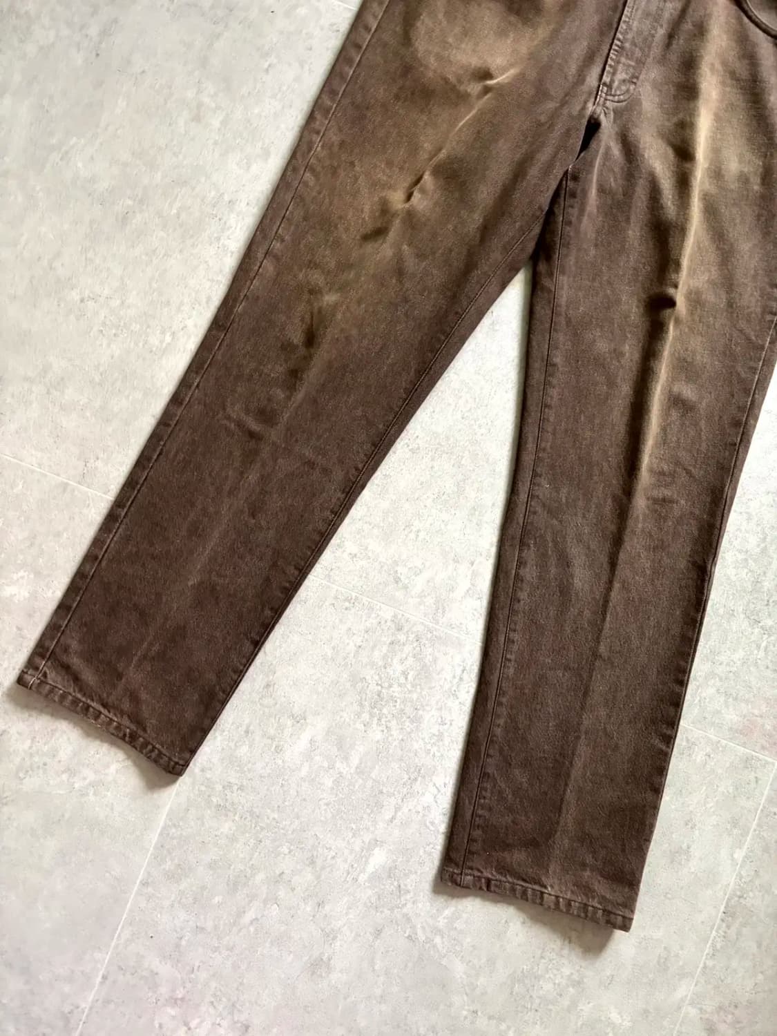 90's 폴로 랄프로렌 SPORTMAN 브라운 데님 34~35" 상품이미지2