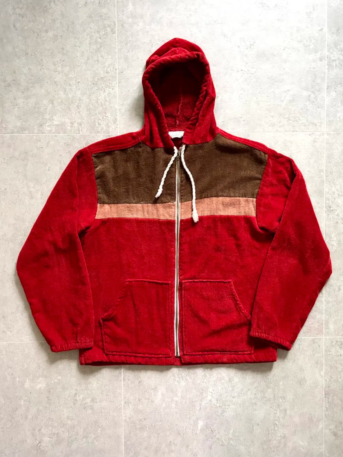 70's JC Penney 테리 후드 집업 자켓 L(100~105) 상품이미지1