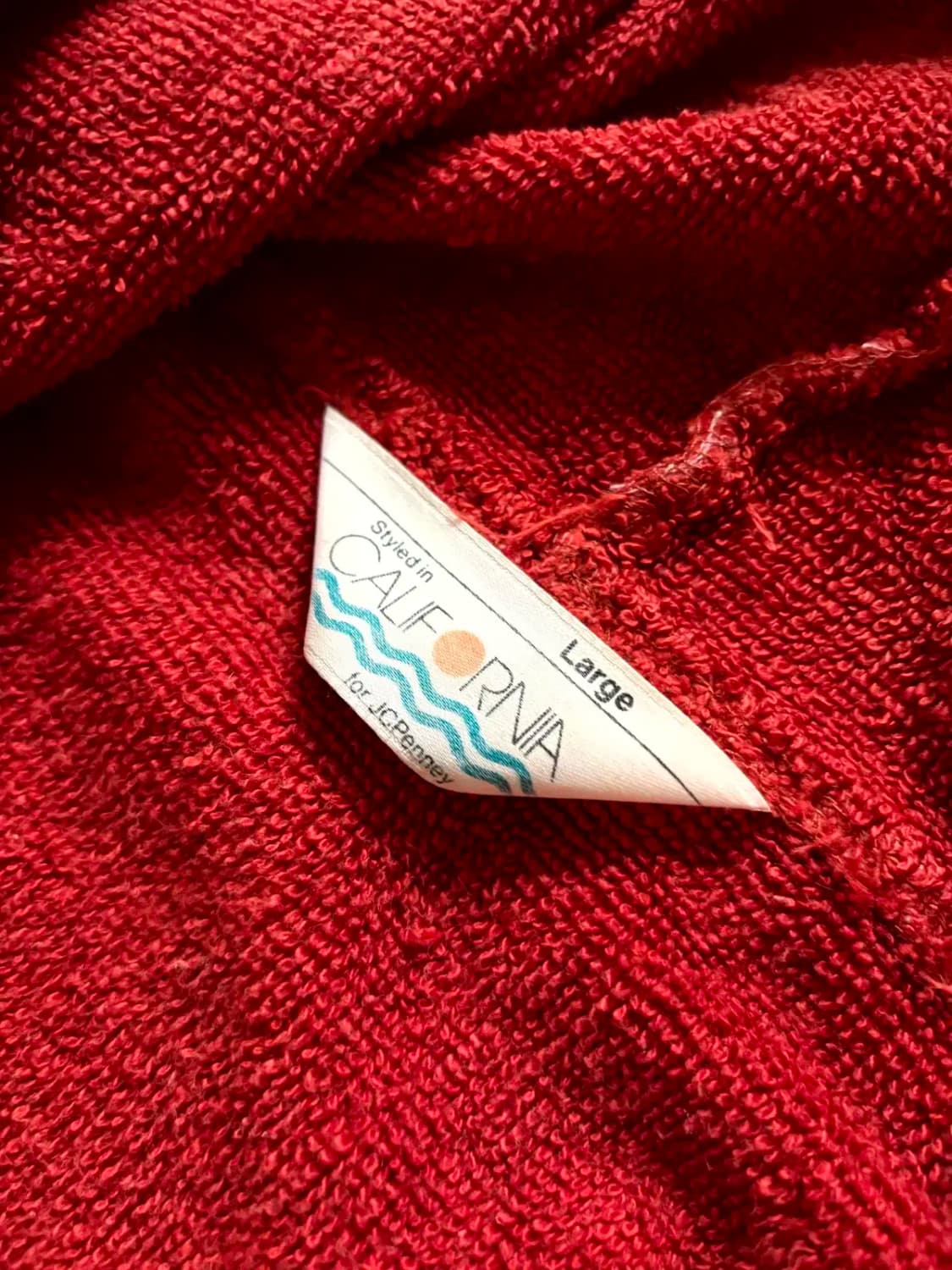 70's JC Penney 테리 후드 집업 자켓 L(100~105) 상품이미지7