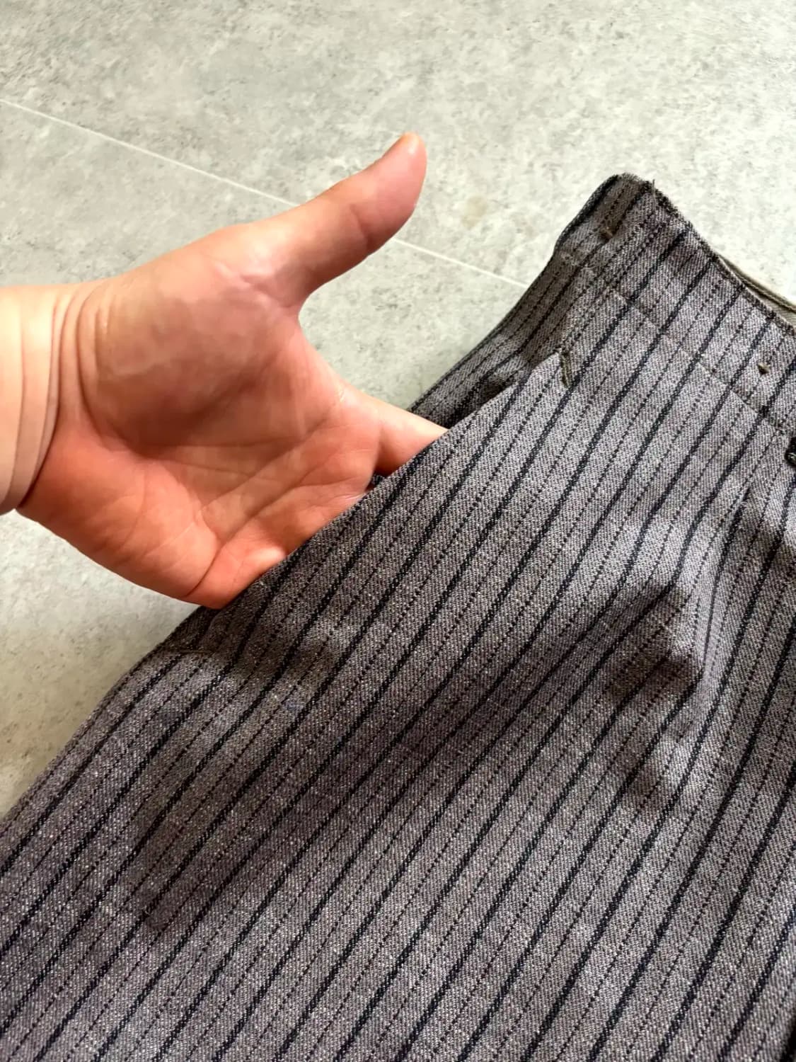 Rare 30~40's 프렌치 스트라이프 워크 팬츠 29" 상품이미지4