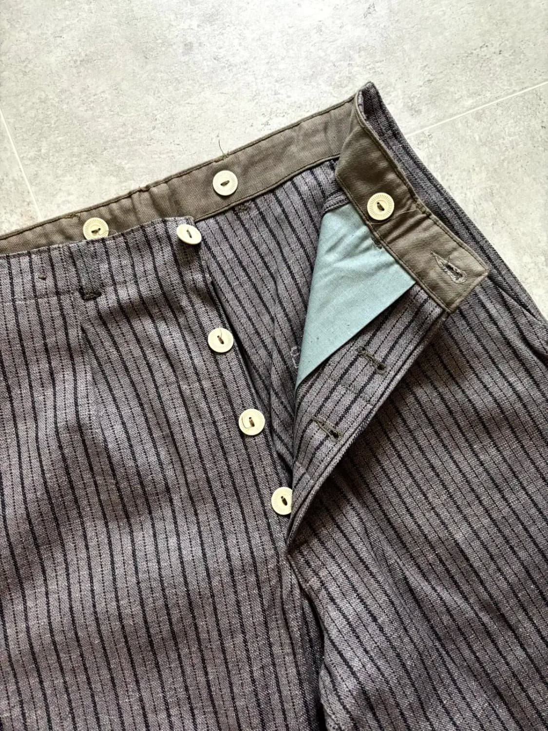 Rare 30~40's 프렌치 스트라이프 워크 팬츠 29" 상품이미지5