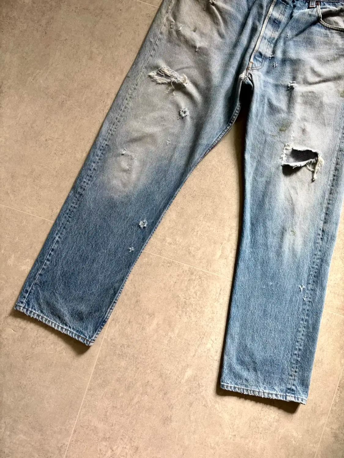 80's 리바이스 501 워싱 데님 36" Made In U.S.A. 상품이미지2