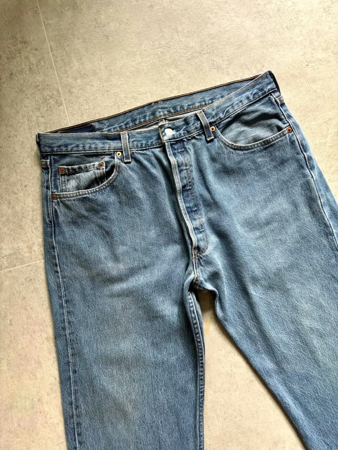 90's 리바이스 501 워싱 데님 35~36" Made In U.S.A 상품이미지3