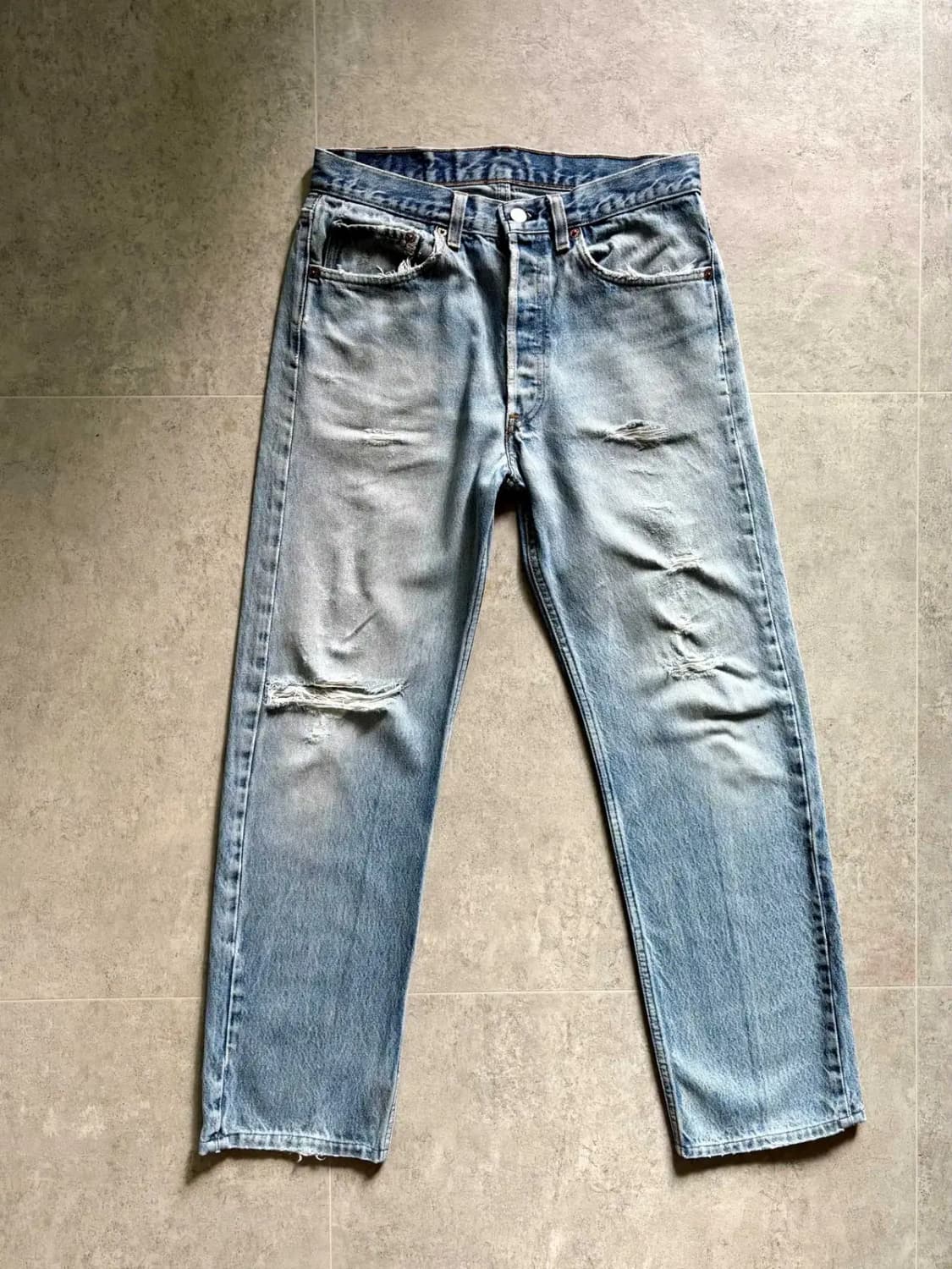 90's 리바이스 501 워싱데님 29~30" Made In U.S.A. 상품이미지1