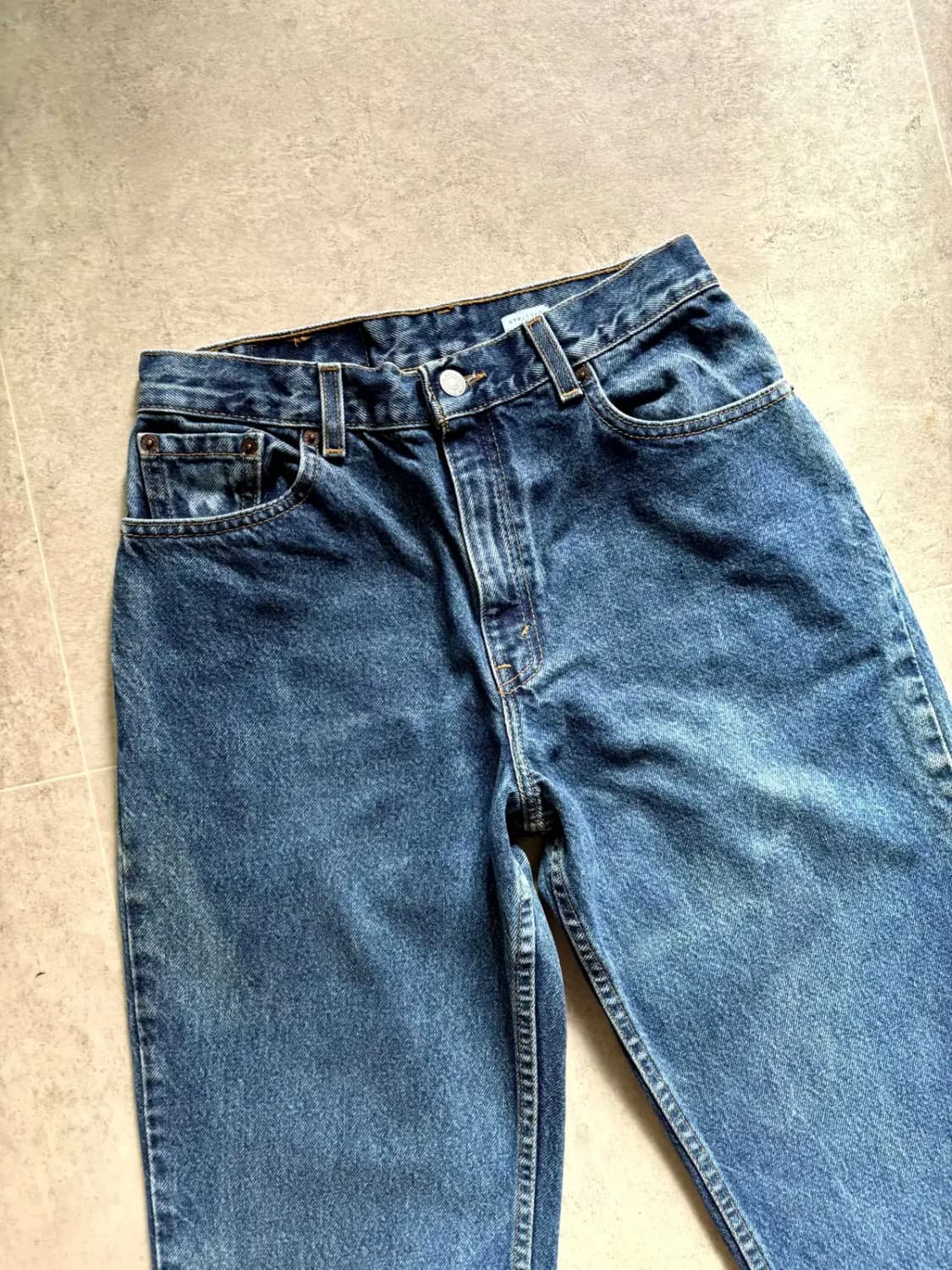 90's 리바이스 550 워싱 데님 26~27" USA MADE 상품이미지3