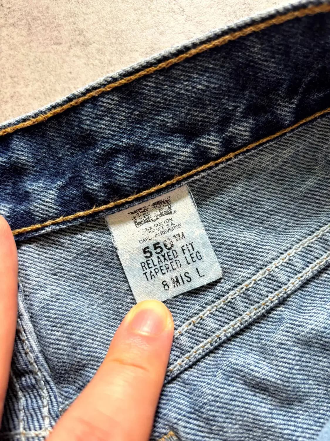 90's 리바이스 550 워싱 데님 26~27" USA MADE 상품이미지6