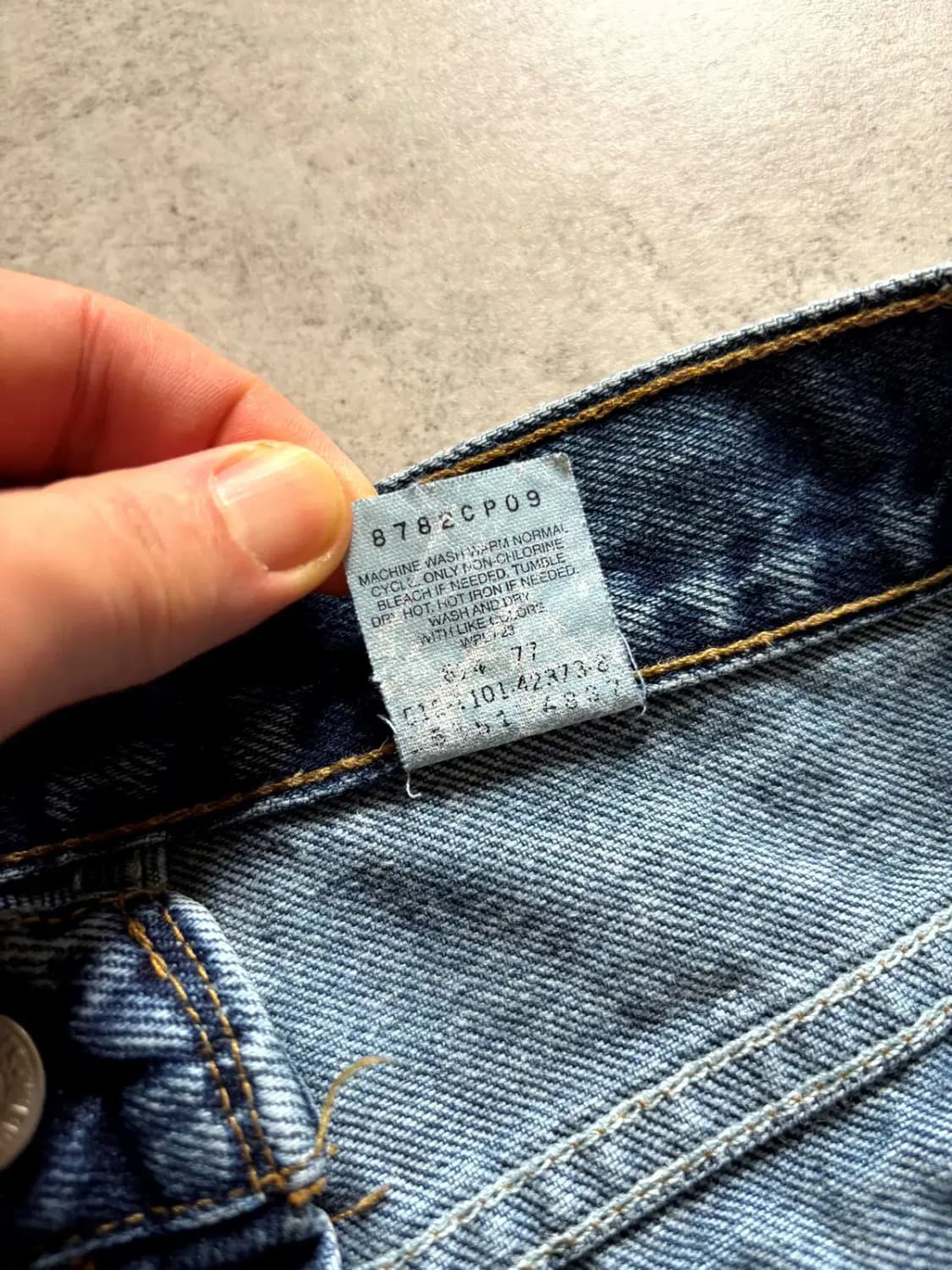 90's 리바이스 550 워싱 데님 26~27" USA MADE 상품이미지7