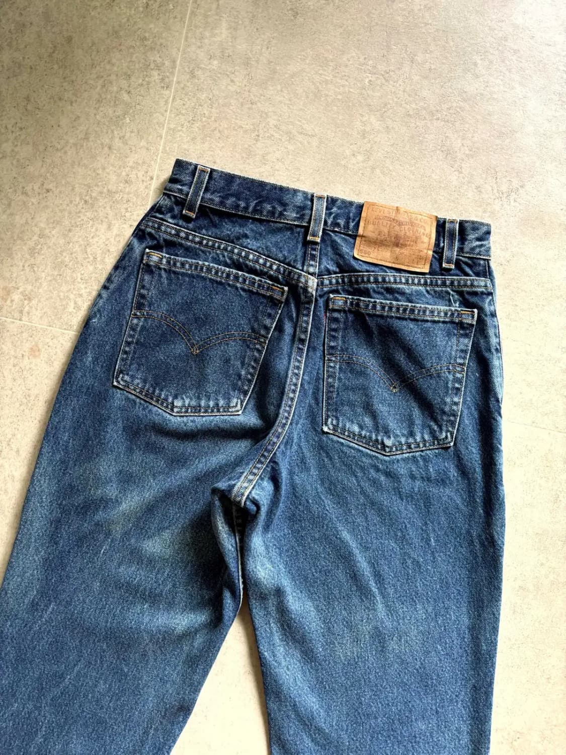 90's 리바이스 550 워싱 데님 26~27" USA MADE 상품이미지9