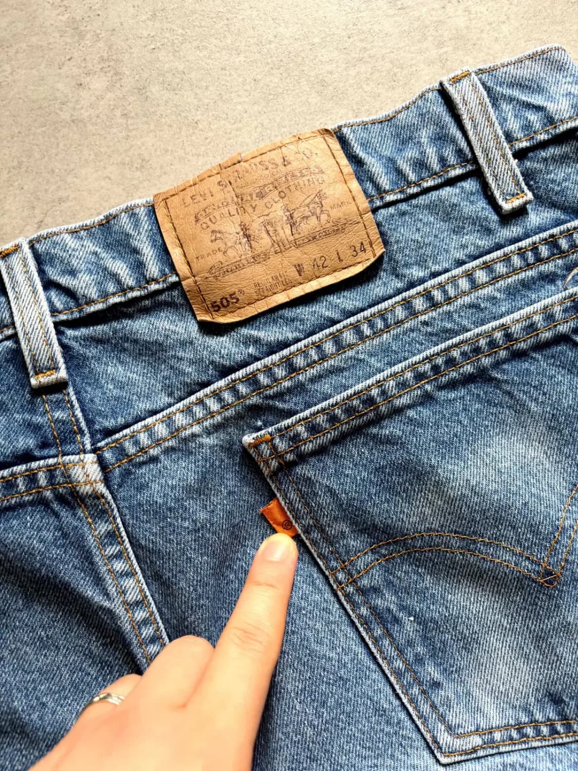 00's 리바이스 505 워싱 데님 39~40" 상품이미지10