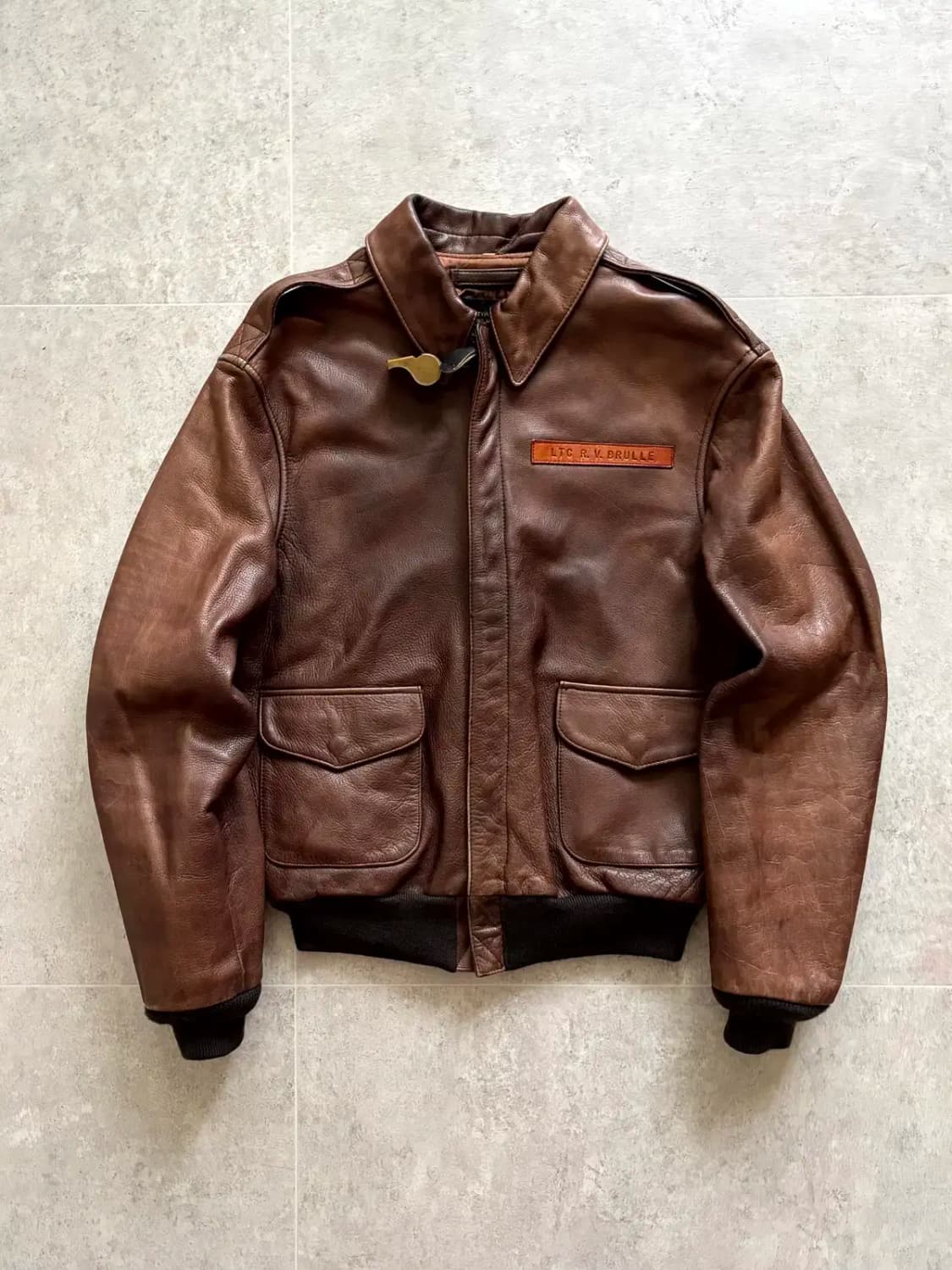 80's 아비렉스 A-2 레더 플라이트 자켓 34(95) 상품이미지1