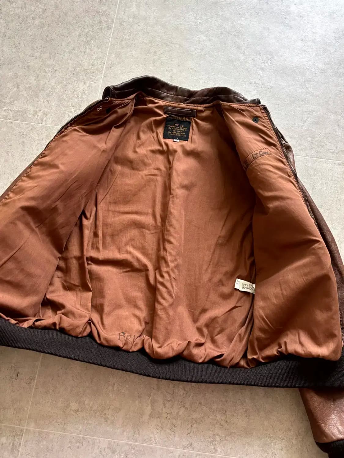 80's 아비렉스 A-2 레더 플라이트 자켓 34(95) 상품이미지10