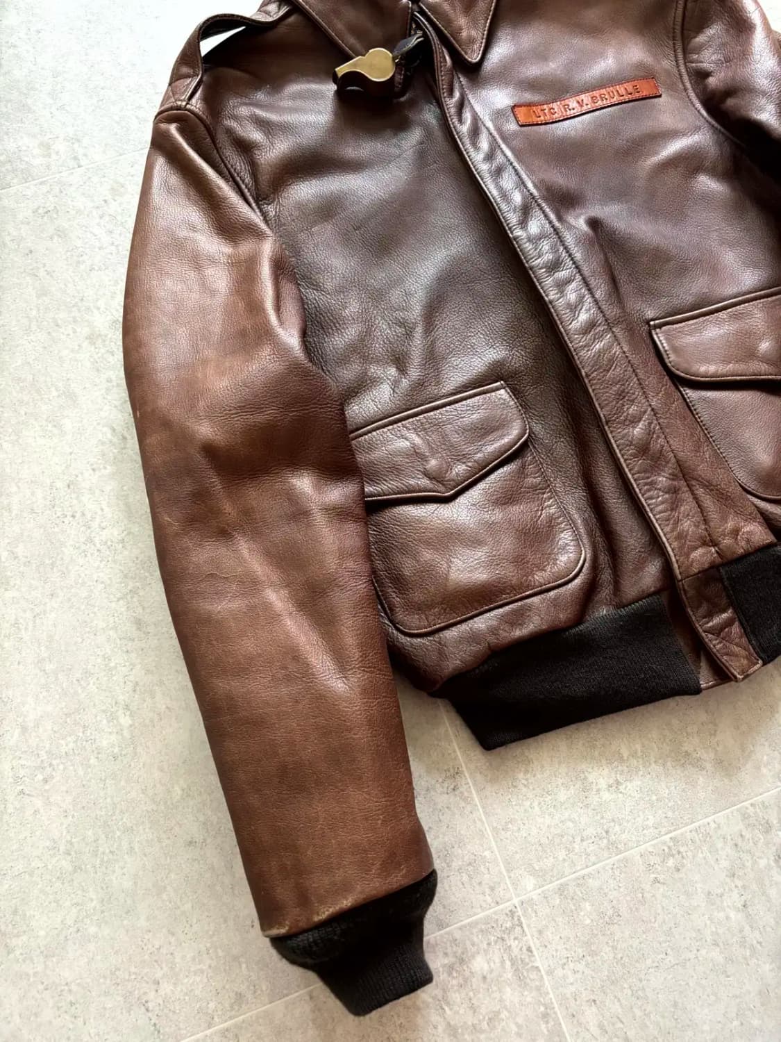 80's 아비렉스 A-2 레더 플라이트 자켓 34(95) 상품이미지4