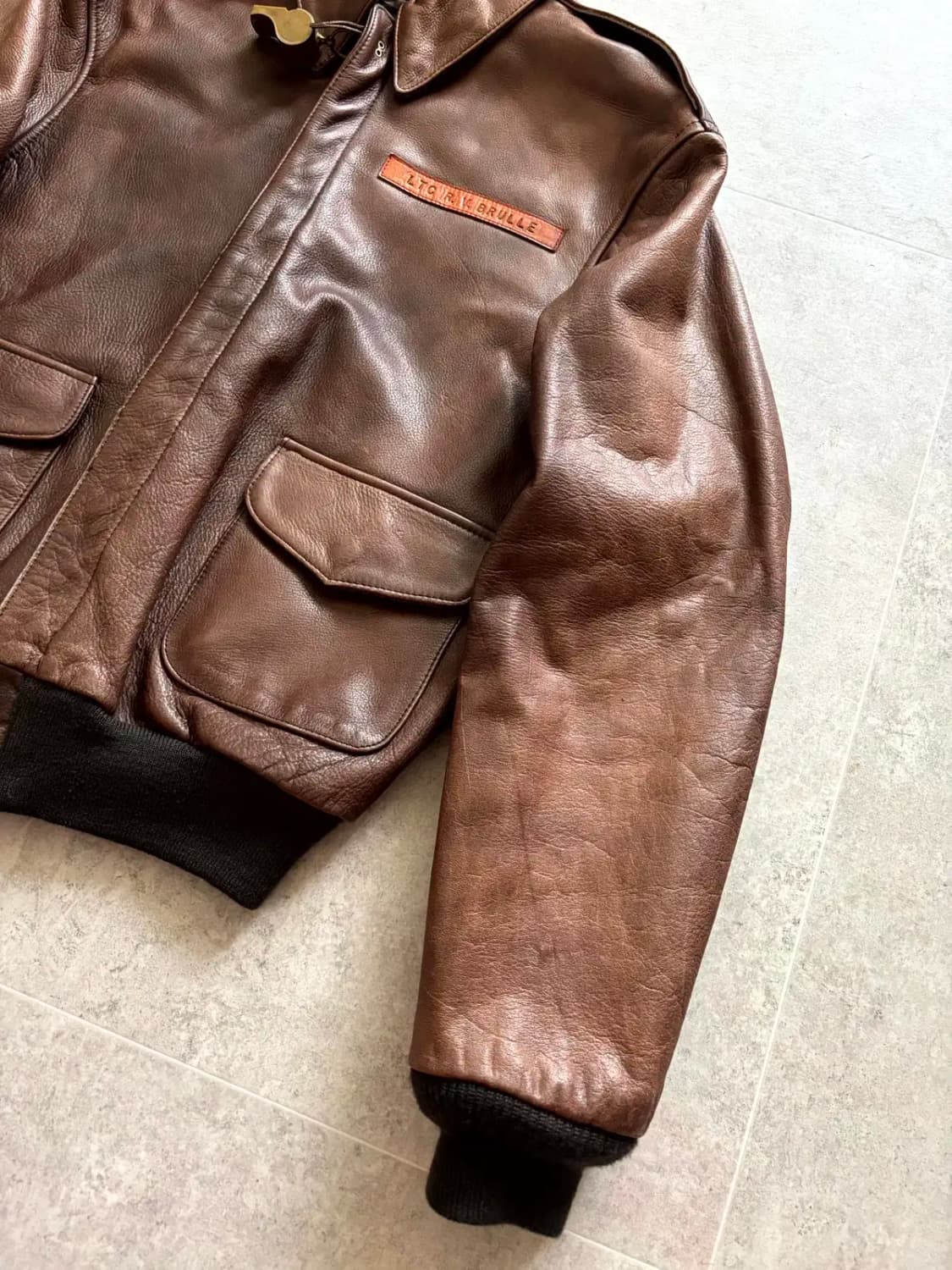 80's 아비렉스 A-2 레더 플라이트 자켓 34(95) 상품이미지5