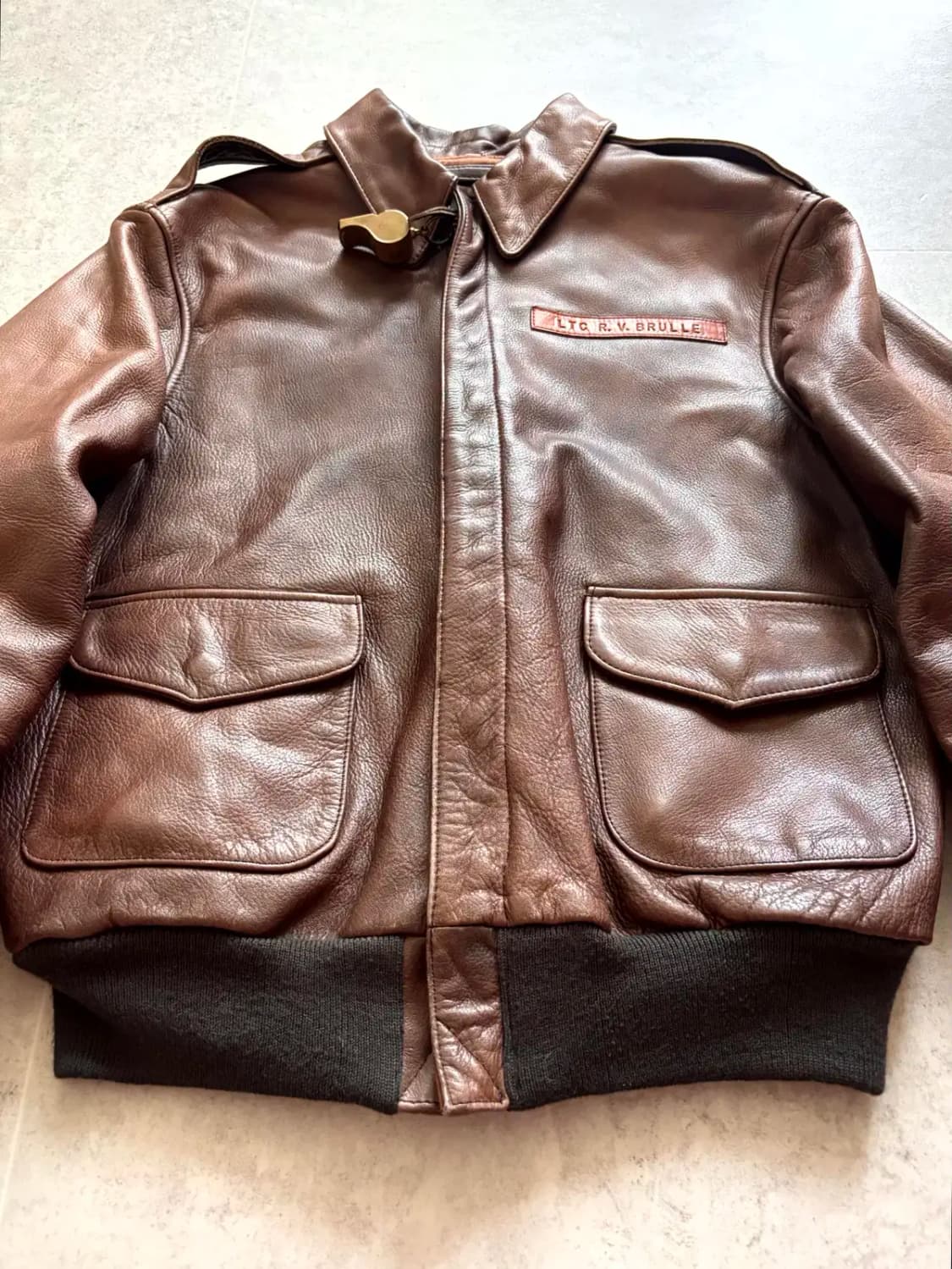 80's 아비렉스 A-2 레더 플라이트 자켓 34(95) 상품이미지6