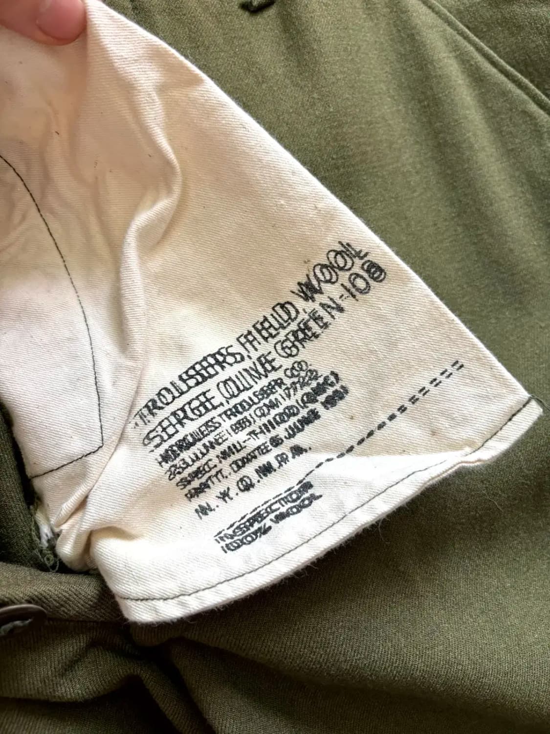 50's 미군 M-51 울 필드 트라우저 S-R(28~30) 상품이미지8