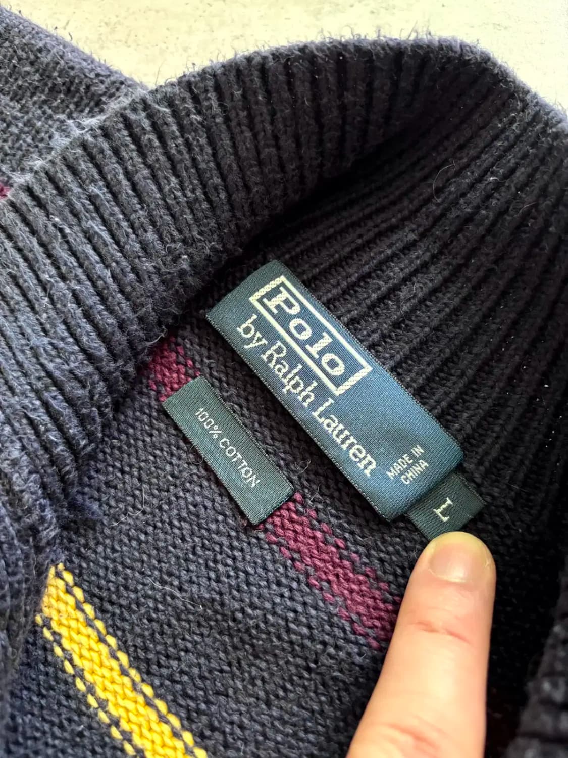 90's 폴로 랄프로렌 풀오버 스웨터 L(100~105) 상품이미지8