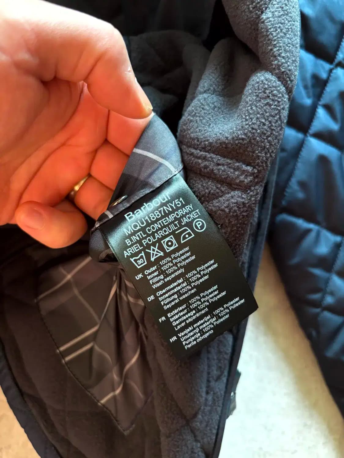 바버 인터네셔널 Ariel 퀼팅 자켓 M(100~103) 새 상품 상품이미지9