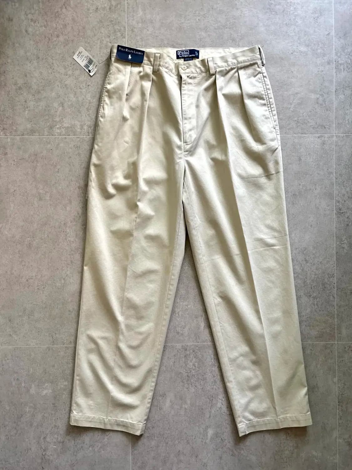 90's 폴로 랄프로렌 Andrew 치노 팬츠 34~35" 데드스탁 상품이미지2