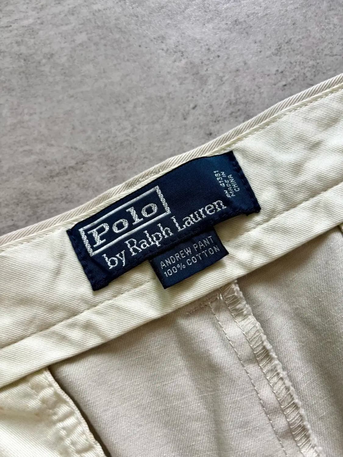 90's 폴로 랄프로렌 Andrew 치노 팬츠 34~35" 데드스탁 상품이미지8