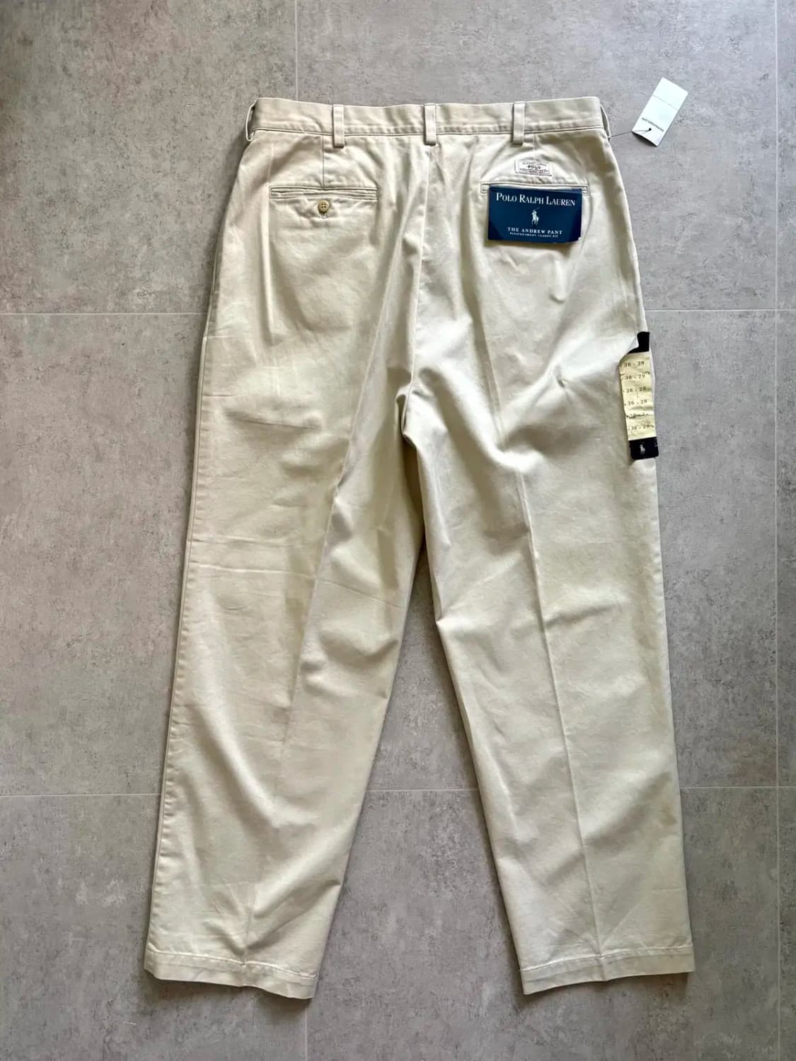 90's 폴로 랄프로렌 Andrew 치노 팬츠 34~35" 데드스탁 상품이미지9