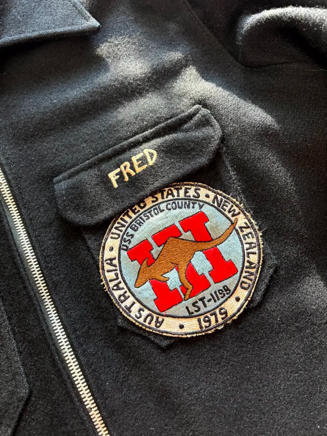 70's 미 해군 USS 수베니어 울 자켓 100 상품이미지3